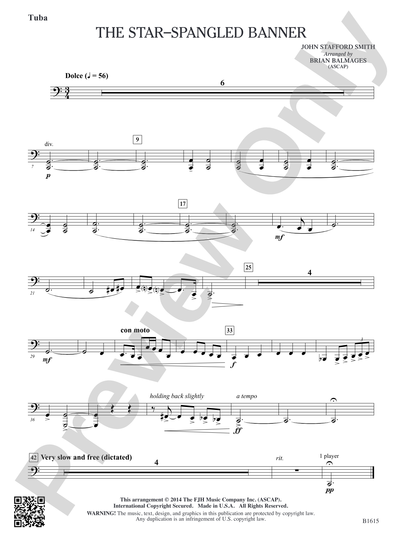 The Star-Spangled Banner: Tuba
