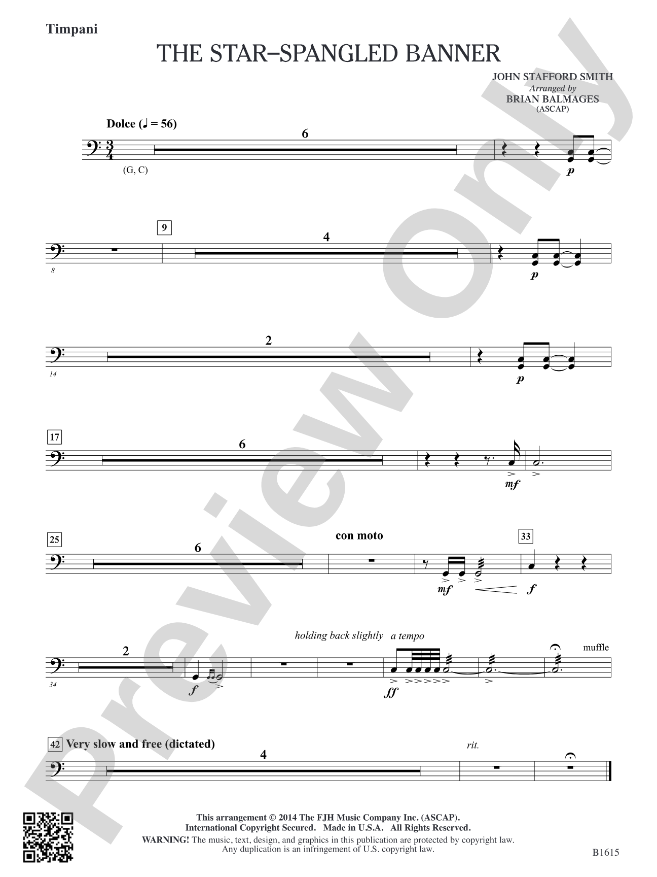 The Star-Spangled Banner: Timpani
