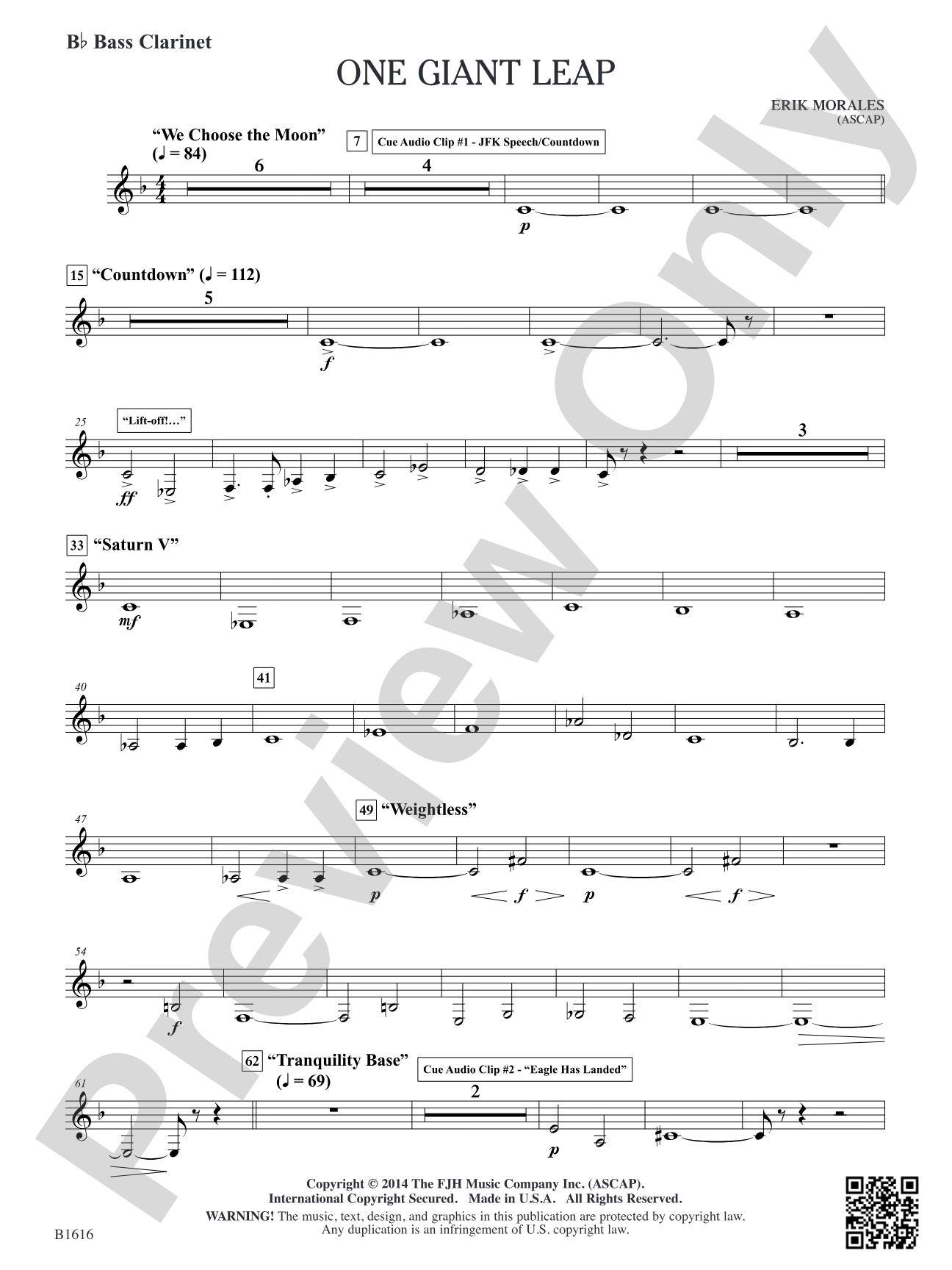 One Giant Leap: B-flat Bass Clarinet