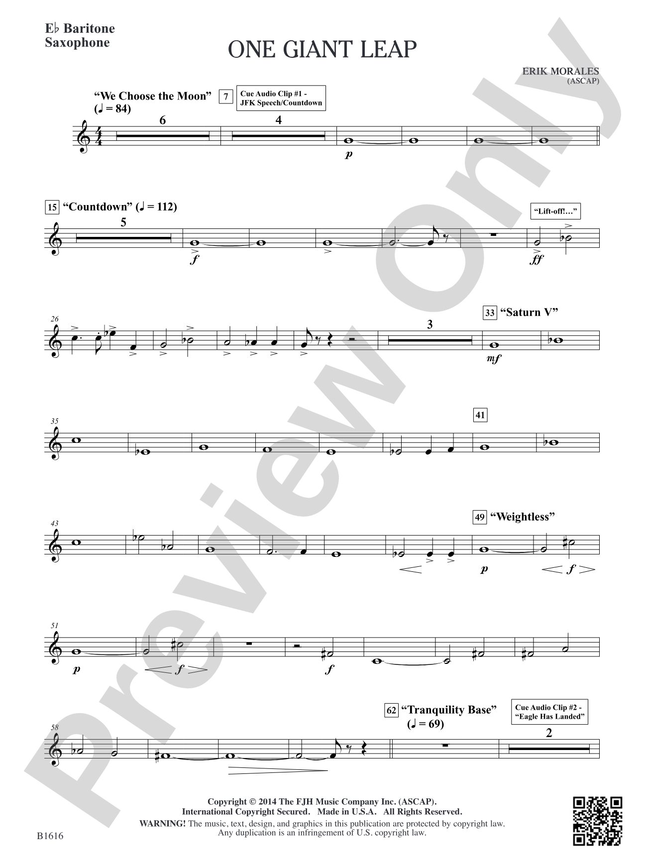 One Giant Leap: E-flat Baritone Saxophone