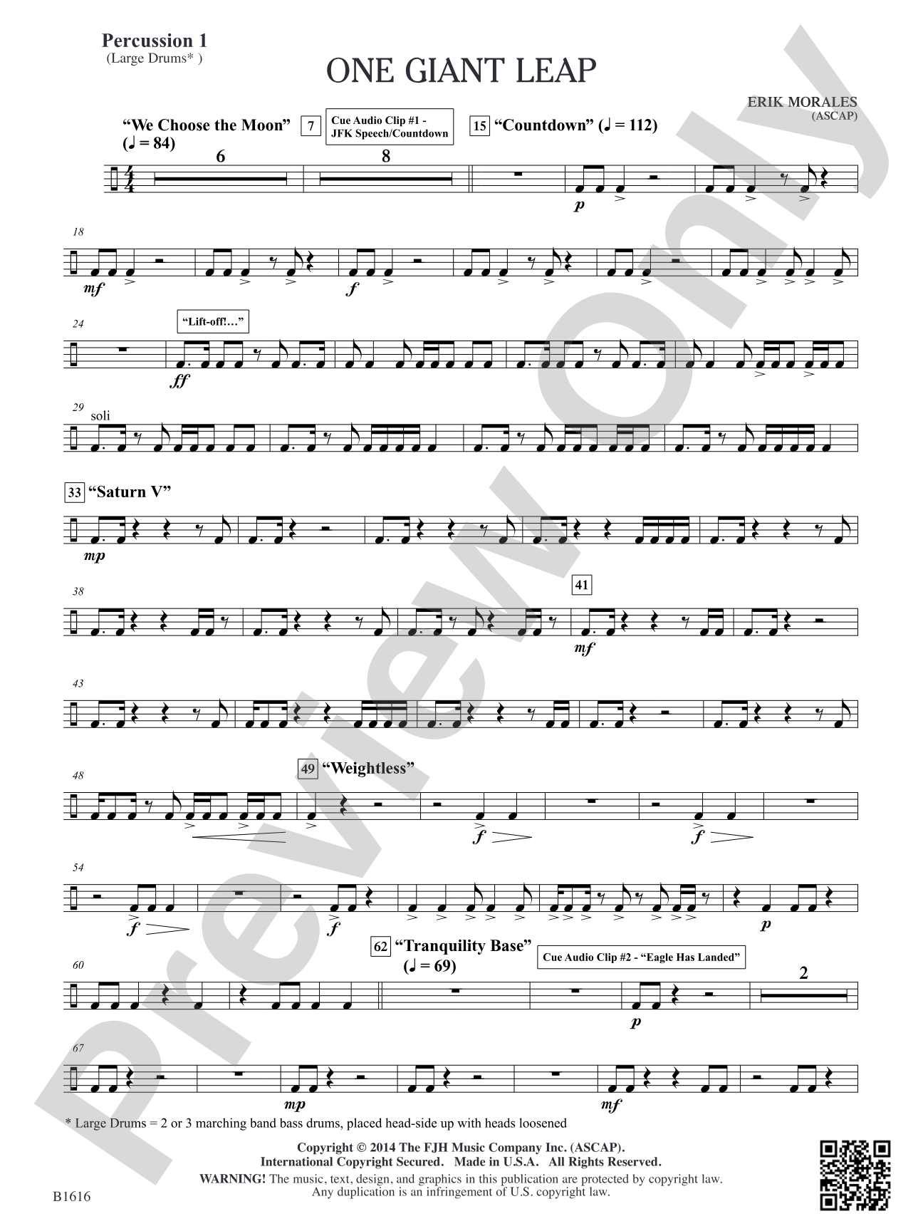 One Giant Leap: Percussion 1