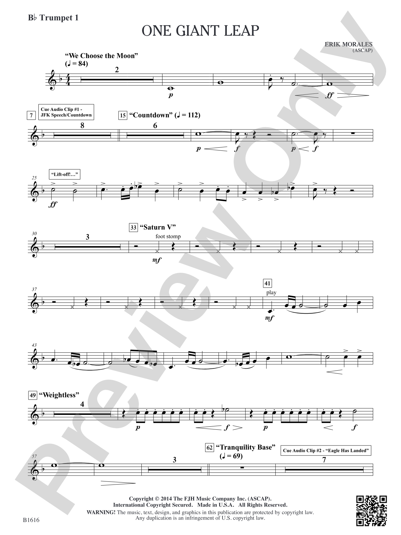One Giant Leap: B-flat Trumpet 1