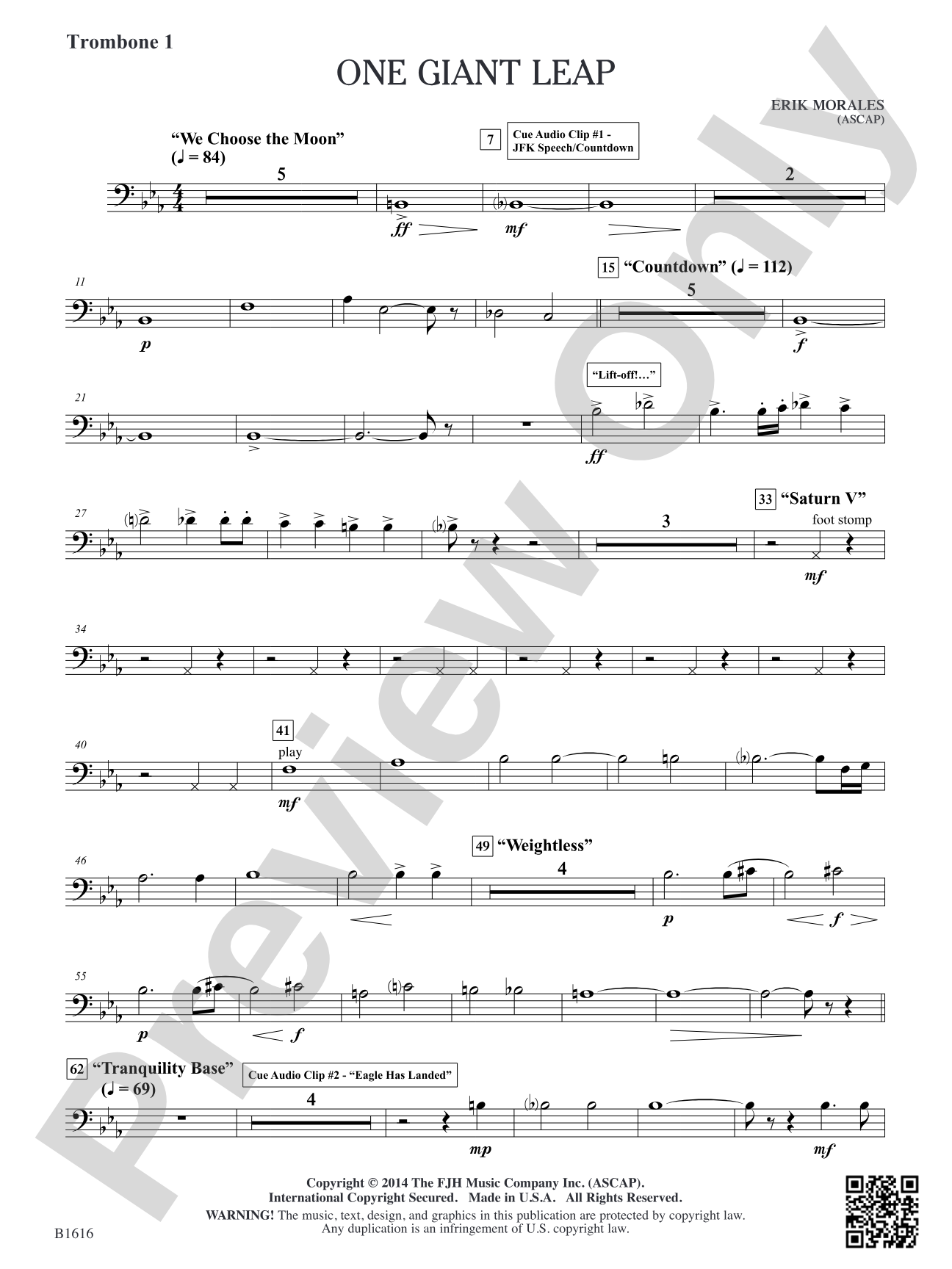 One Giant Leap: Trombone 1