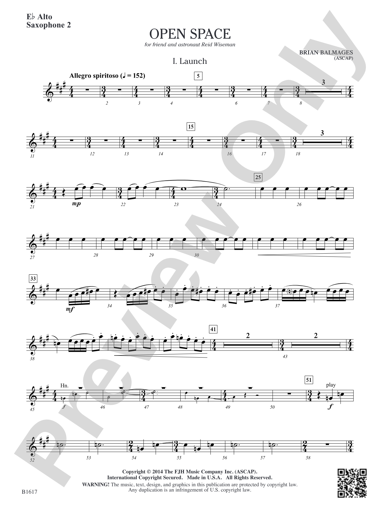 Open Space: E-flat Alto Saxophone 2
