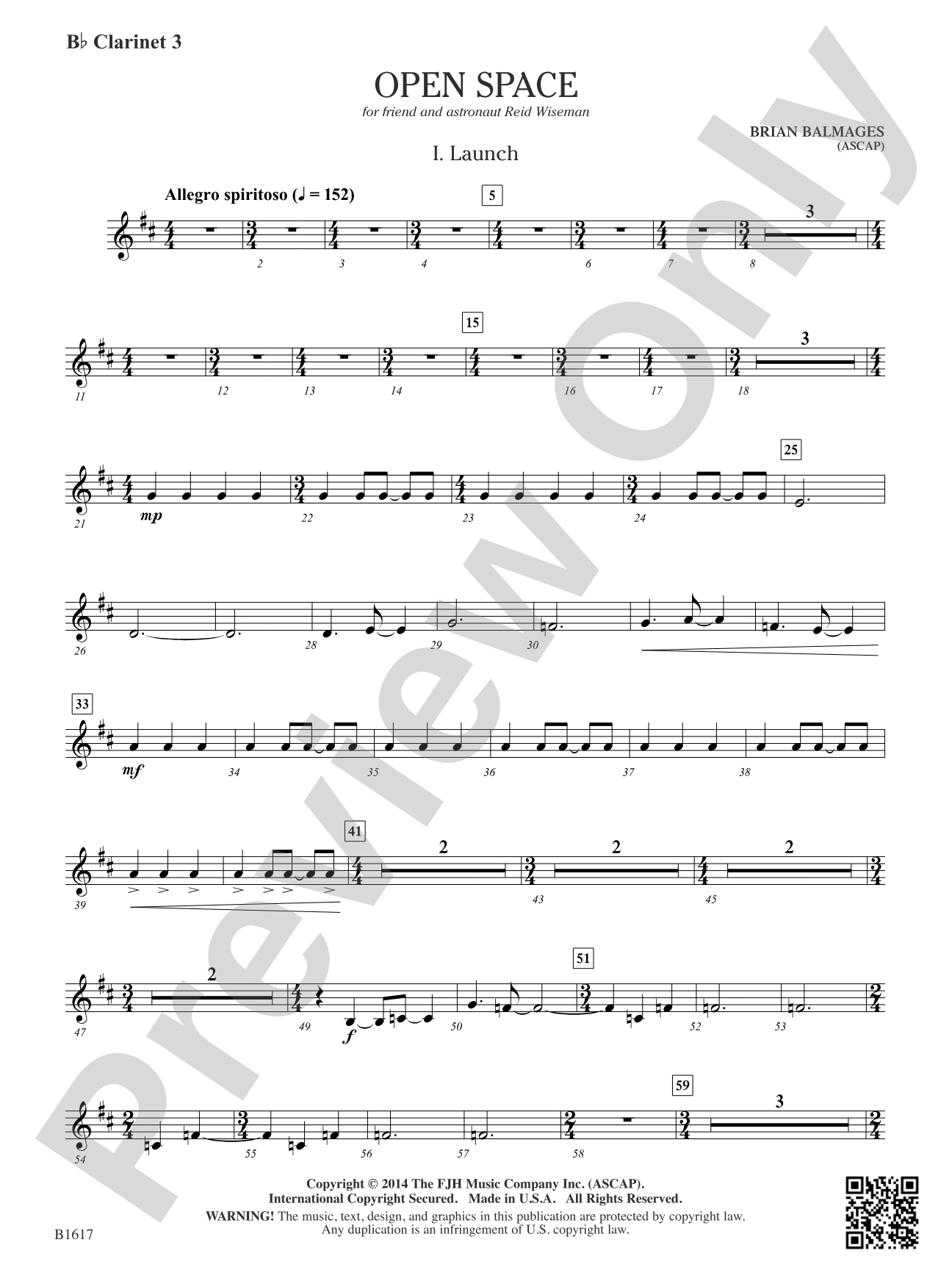 Open Space: B-flat Clarinet 3