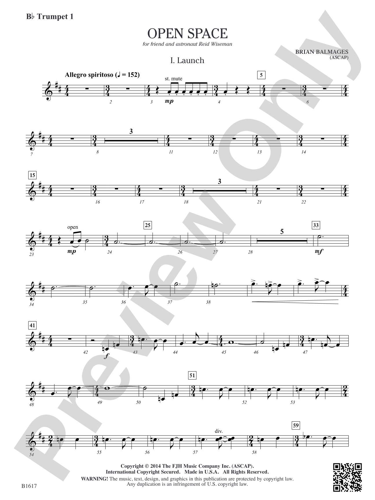 Open Space: B-flat Trumpet 1