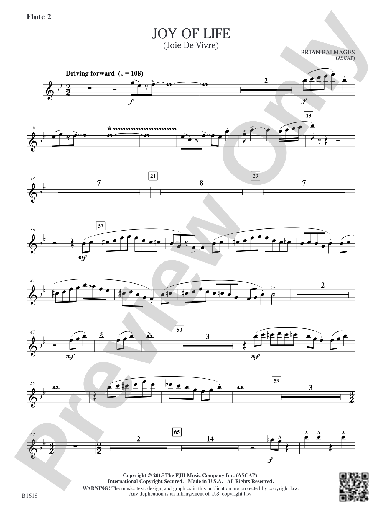 Joy of Life: Flute 2