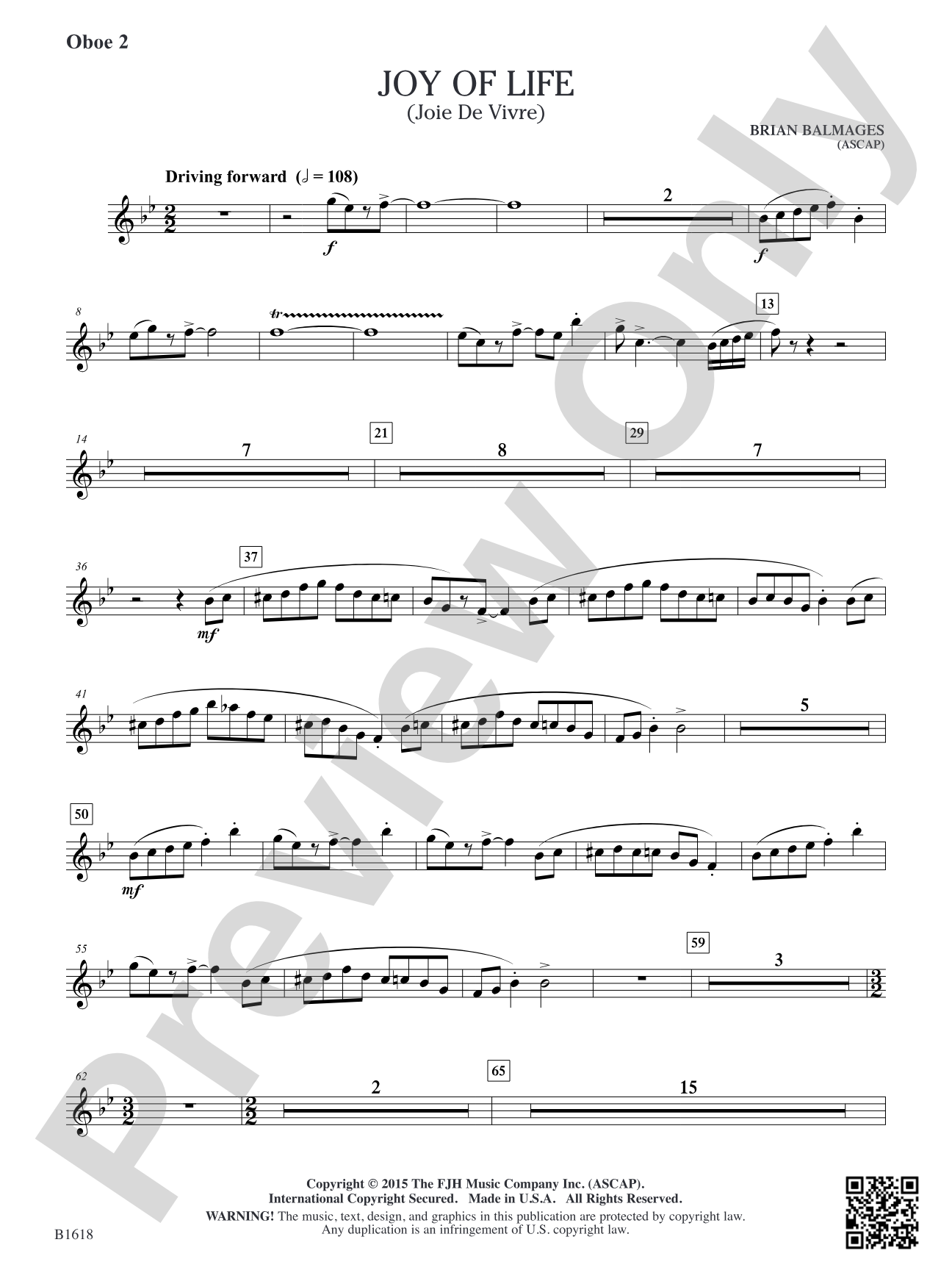 Joy of Life: Oboe 2
