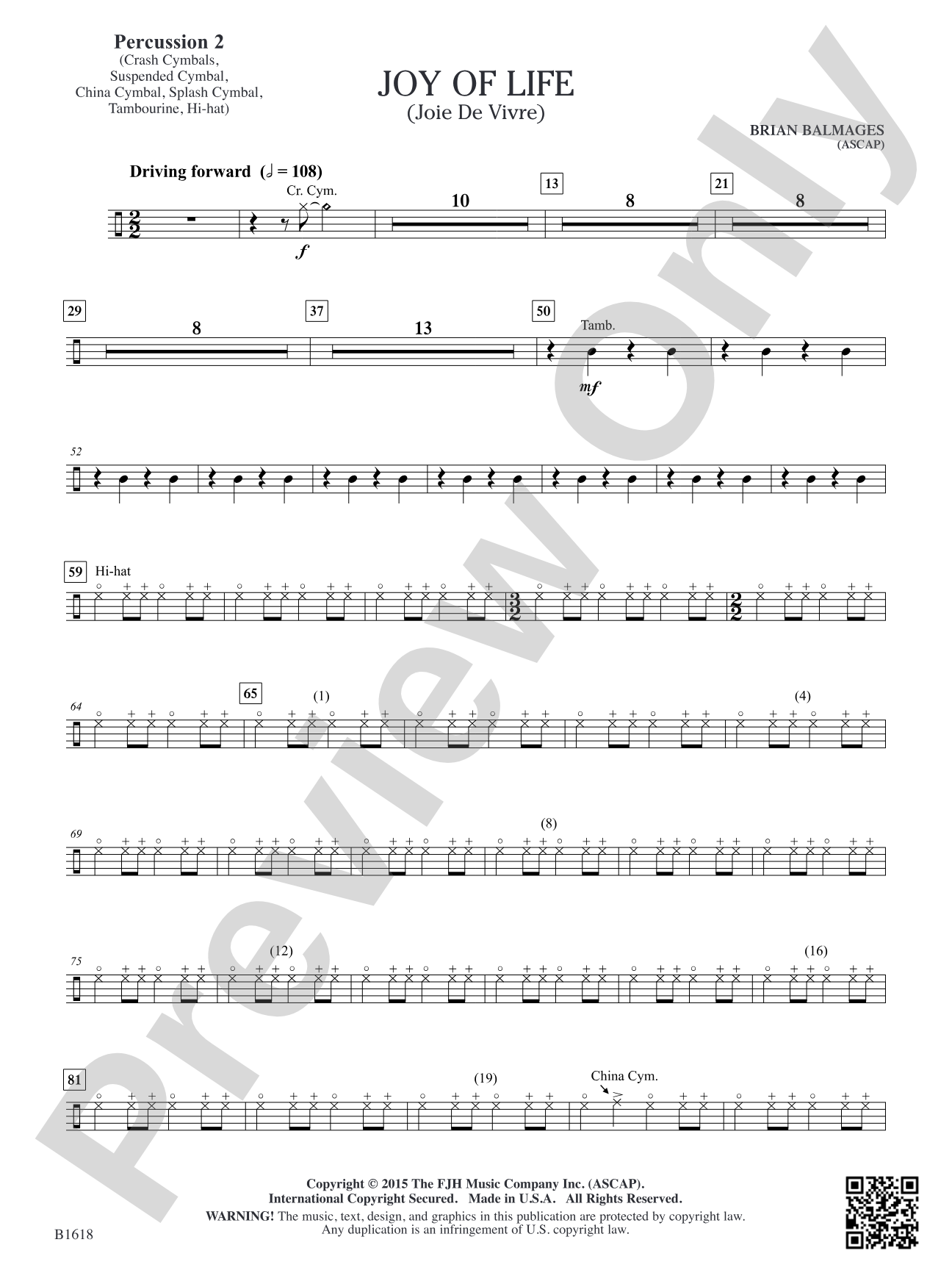 Joy of Life: Percussion 2