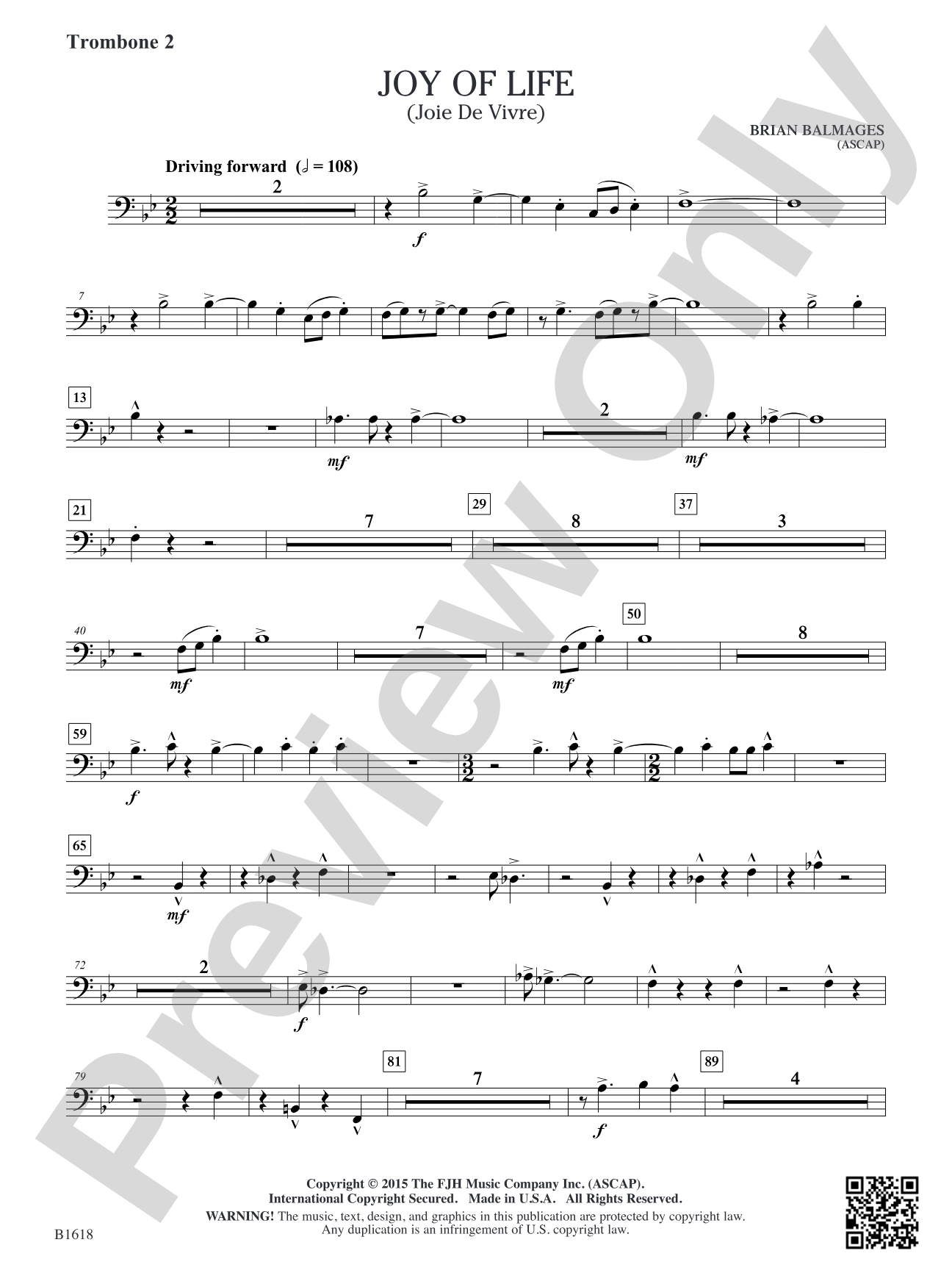 Joy of Life: Trombone 2