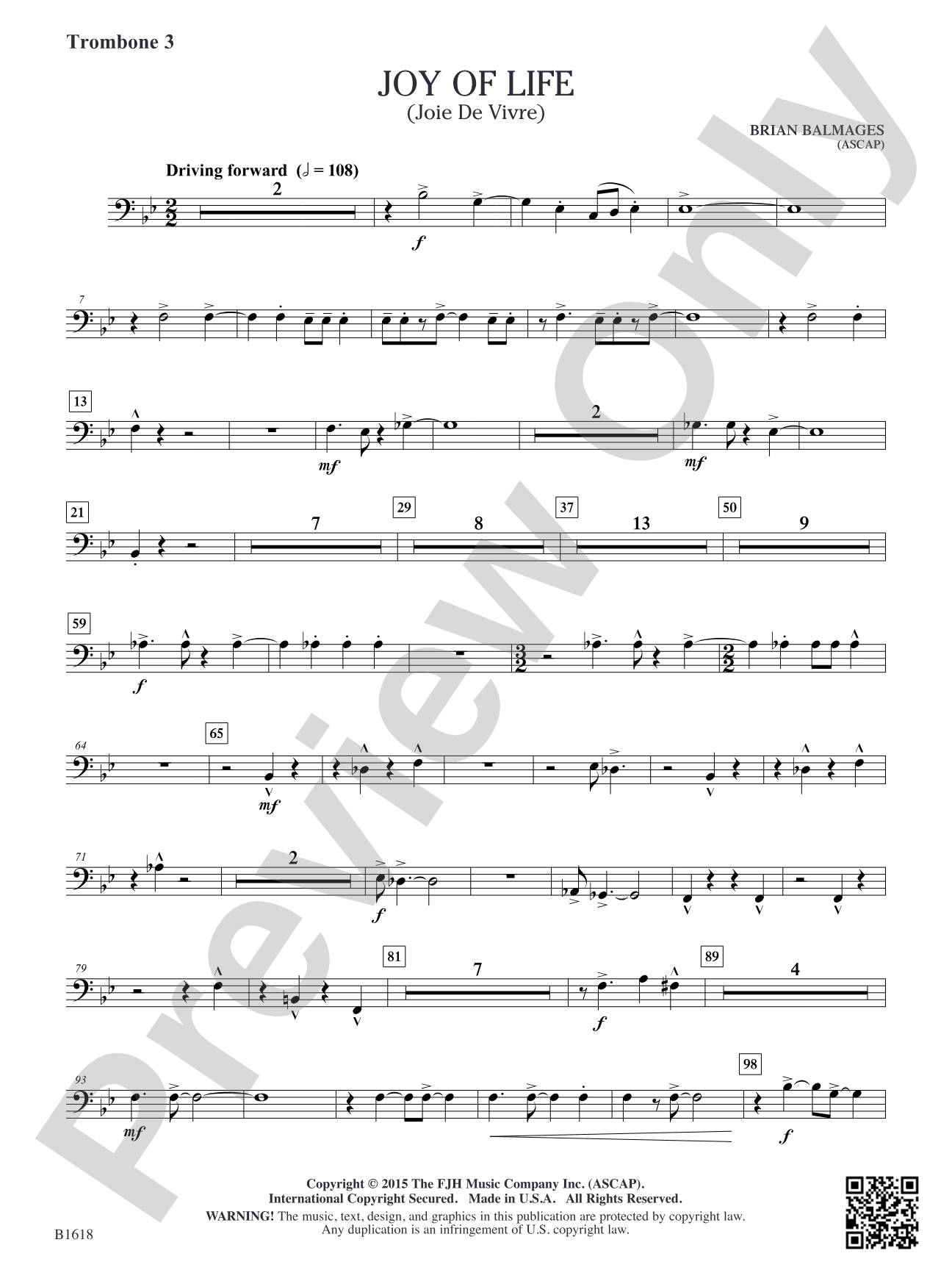 Joy of Life: Trombone 3