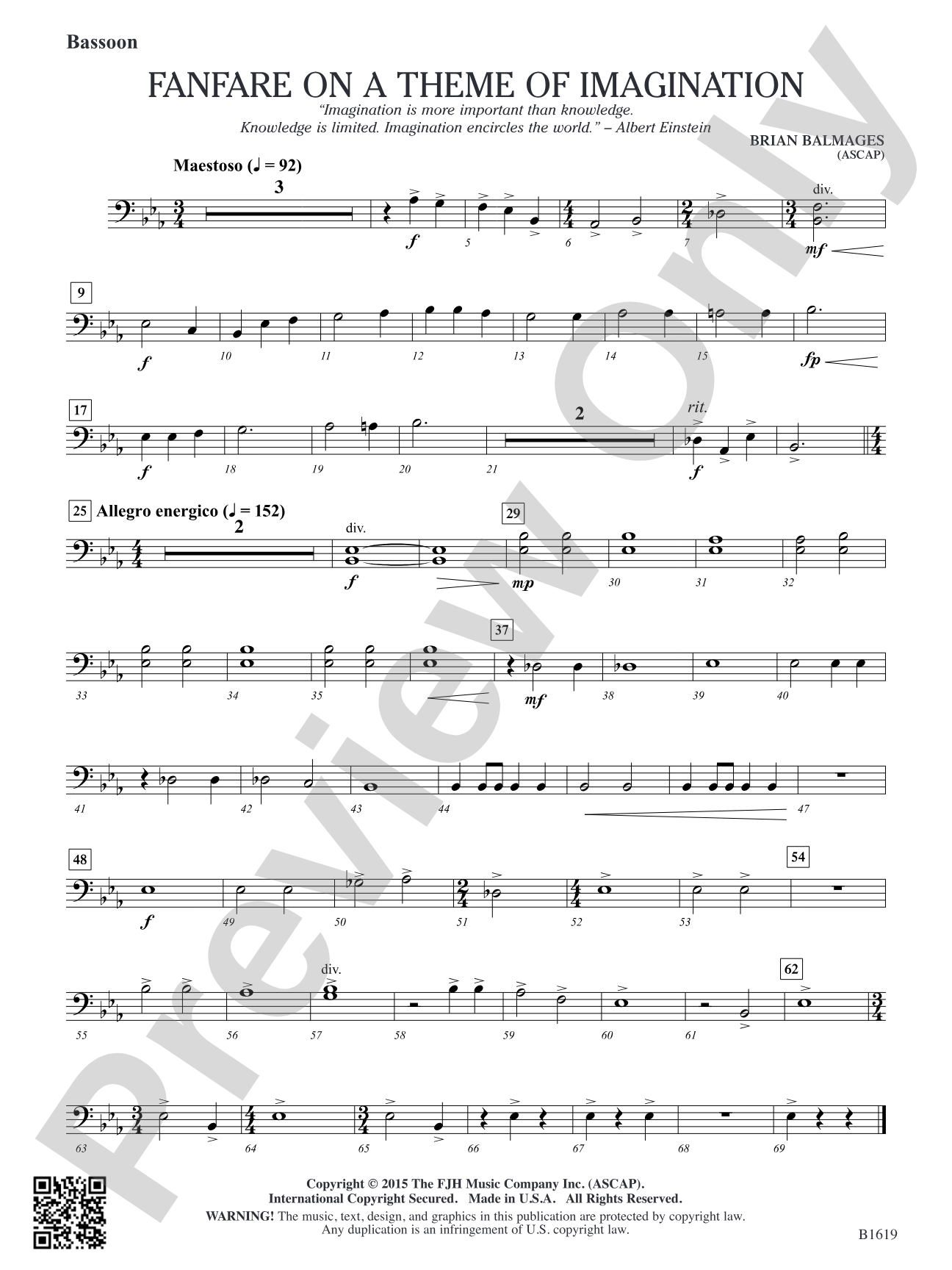Fanfare on a Theme of Imagination: Bassoon