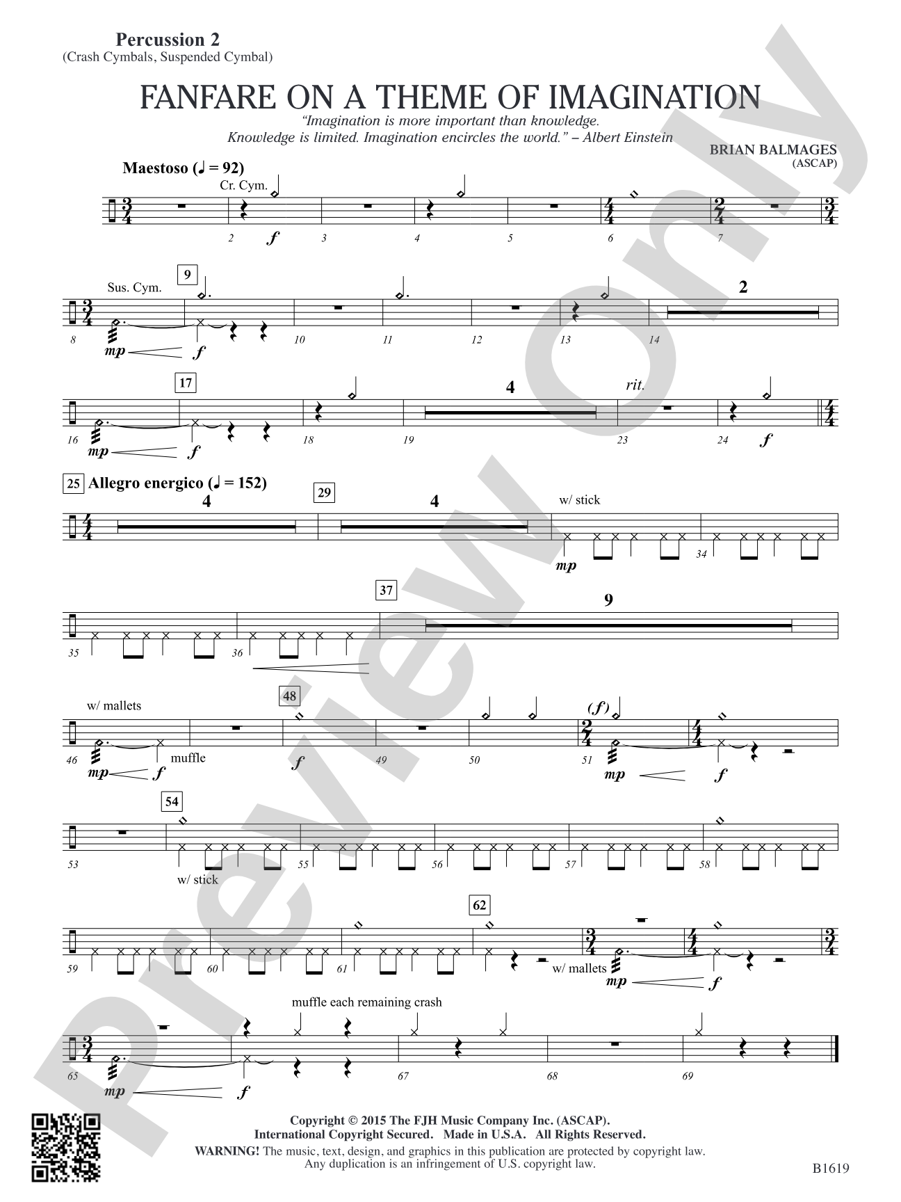 Fanfare on a Theme of Imagination: Percussion 2