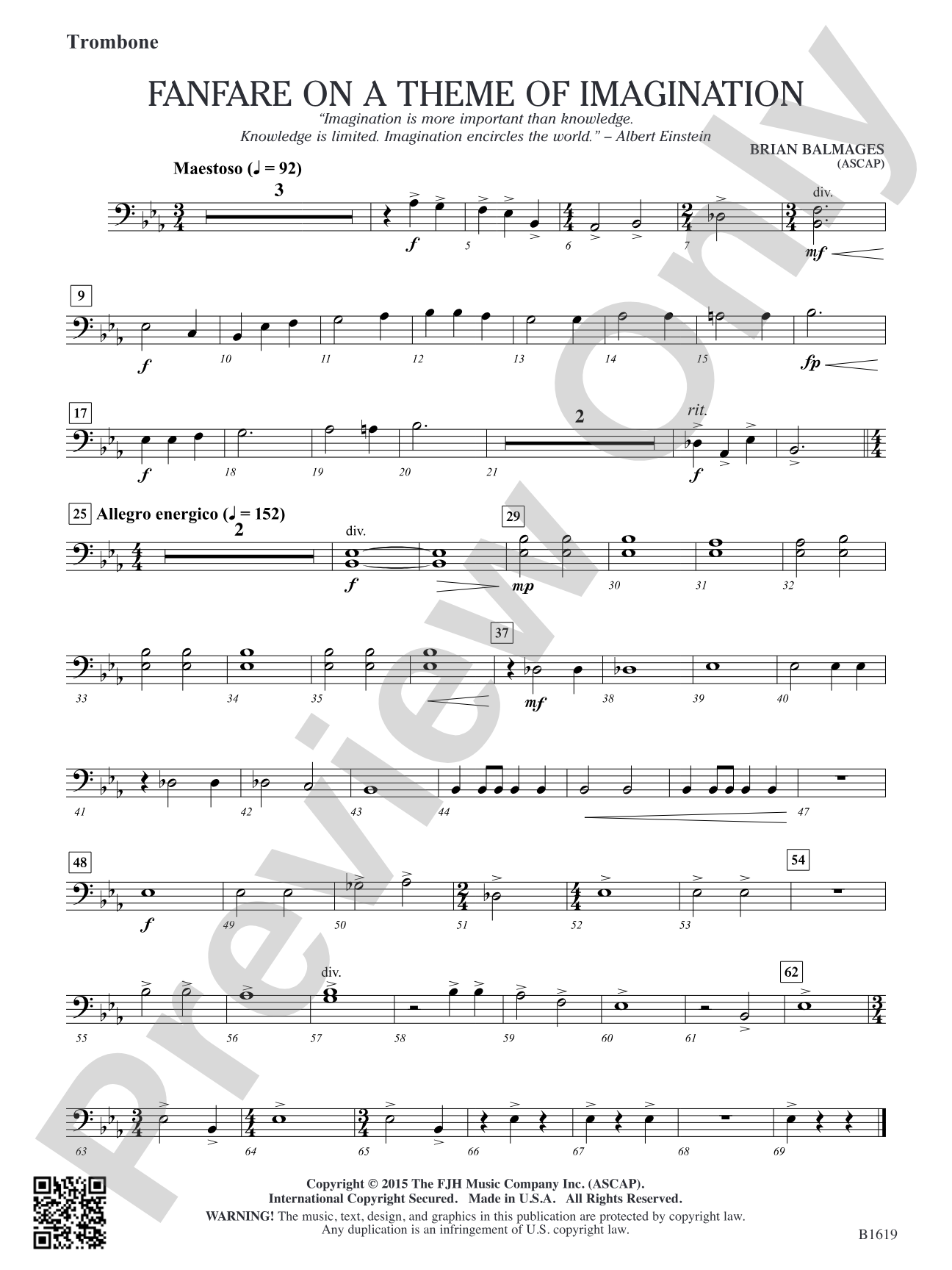 Fanfare on a Theme of Imagination: Trombone