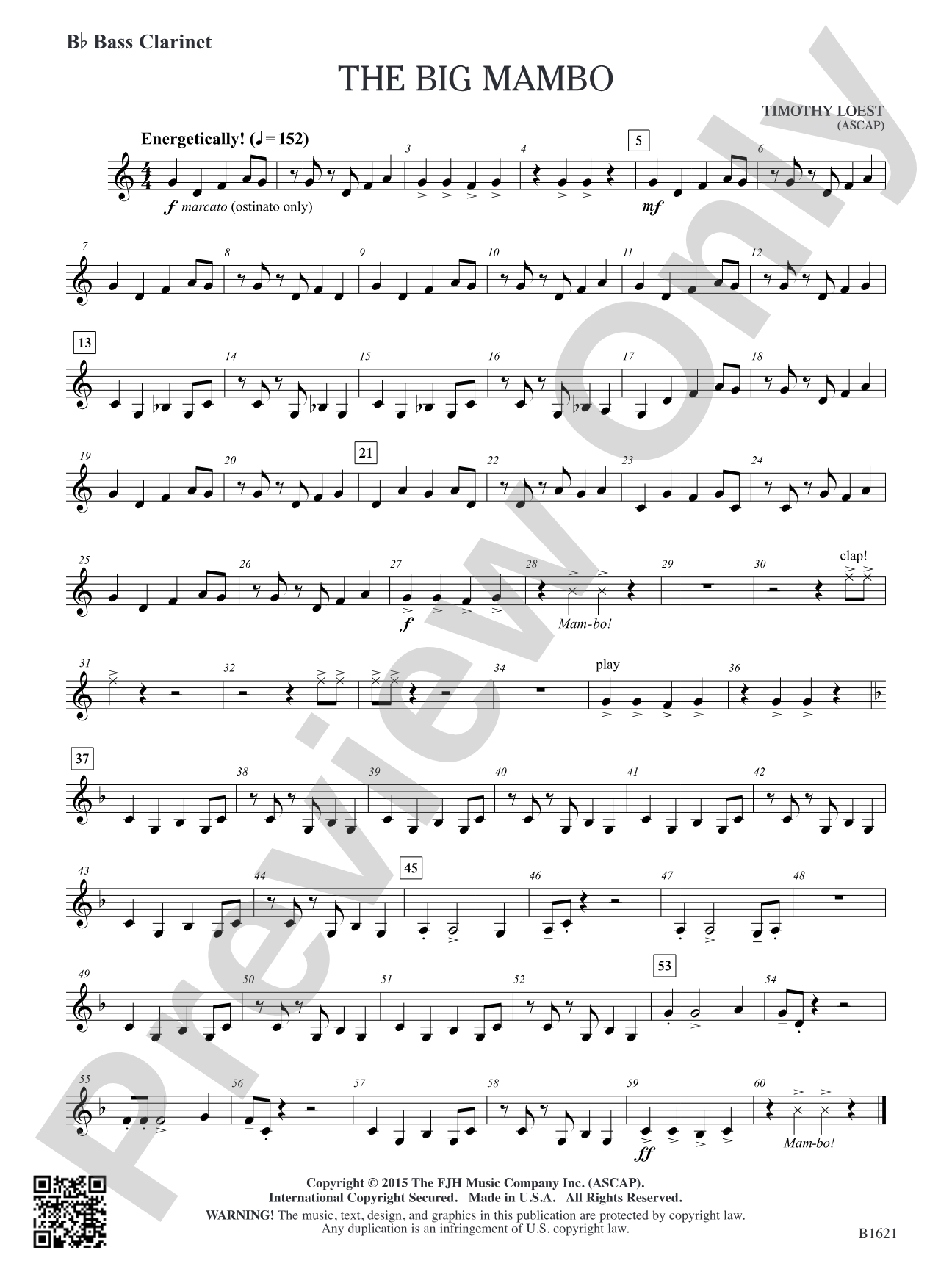 The Big Mambo: B-flat Bass Clarinet