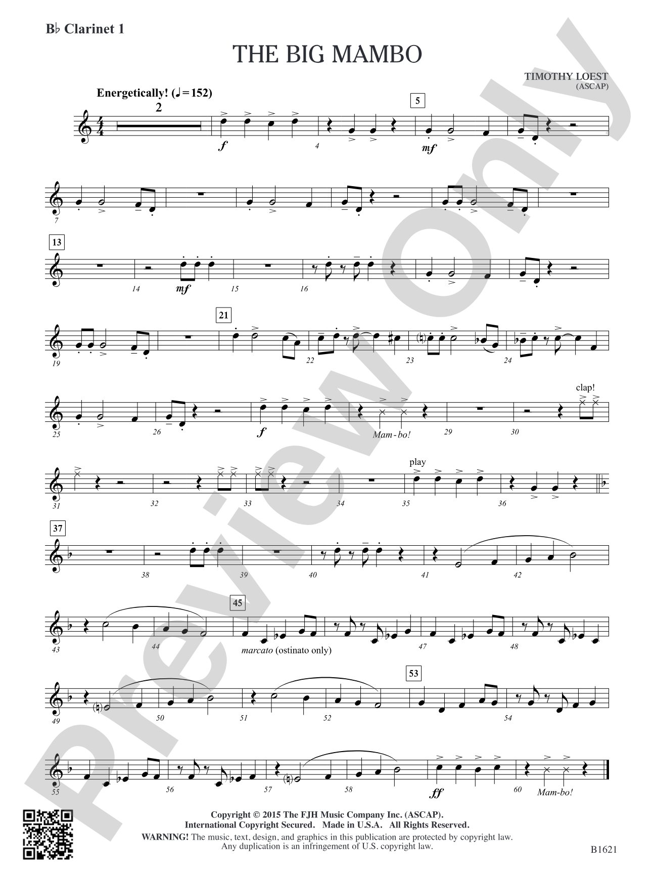 The Big Mambo: B-flat Clarinet 1