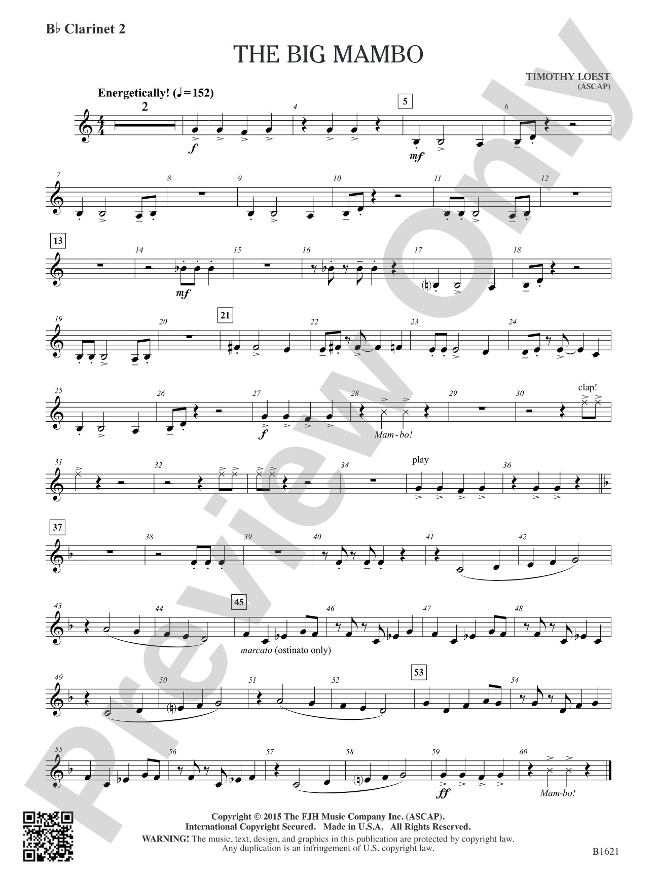 The Big Mambo: B-flat Clarinet 2