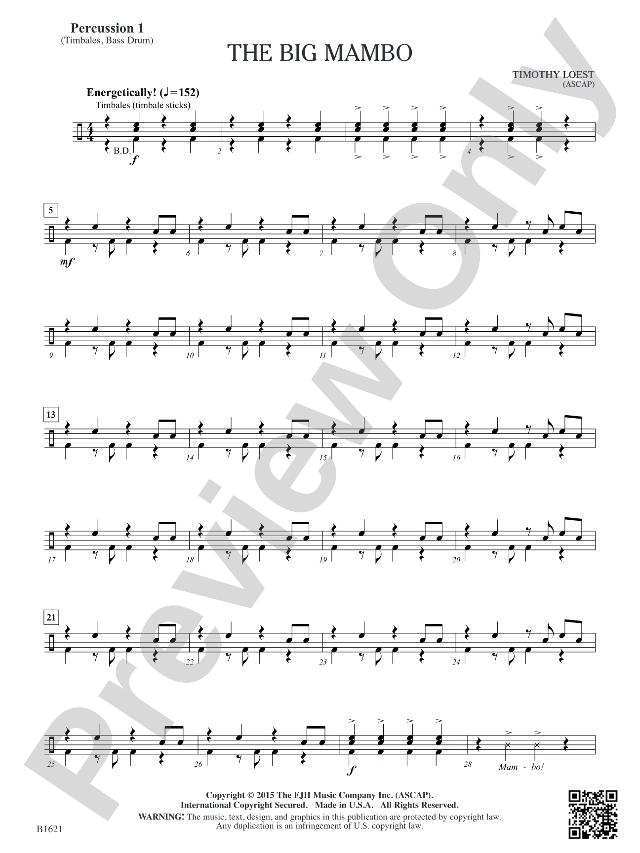 The Big Mambo: Percussion 1