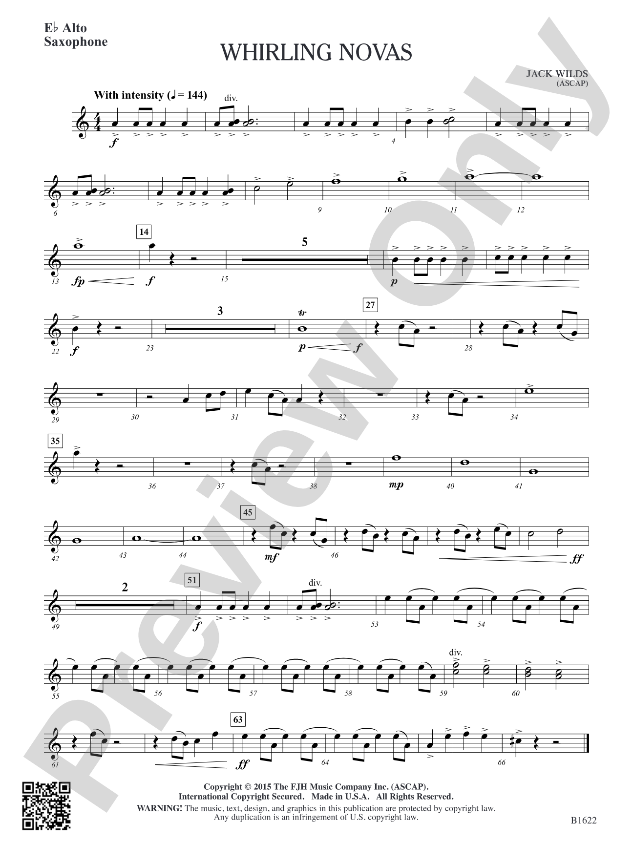 Whirling Novas: E-flat Alto Saxophone