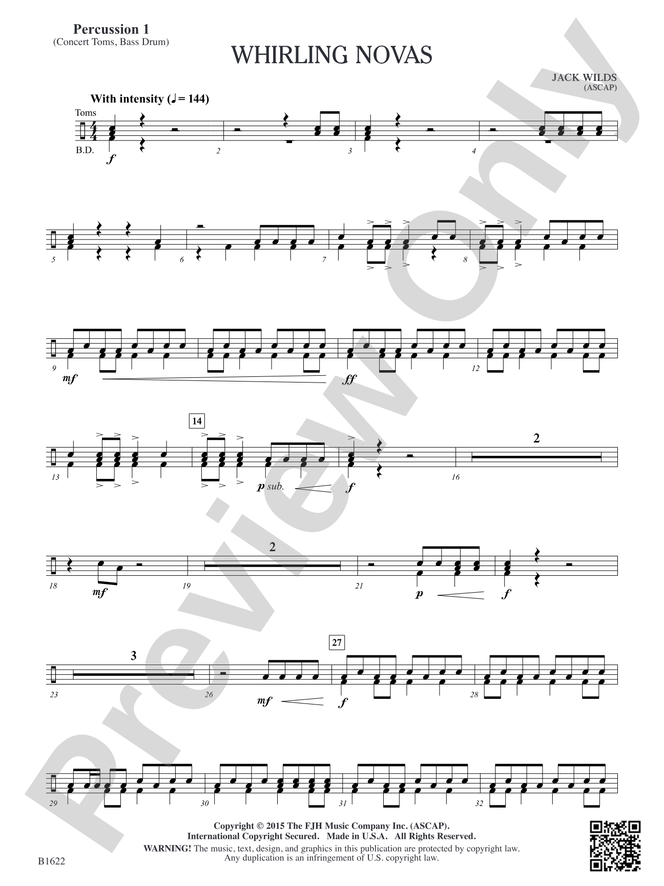 Whirling Novas: Percussion 1