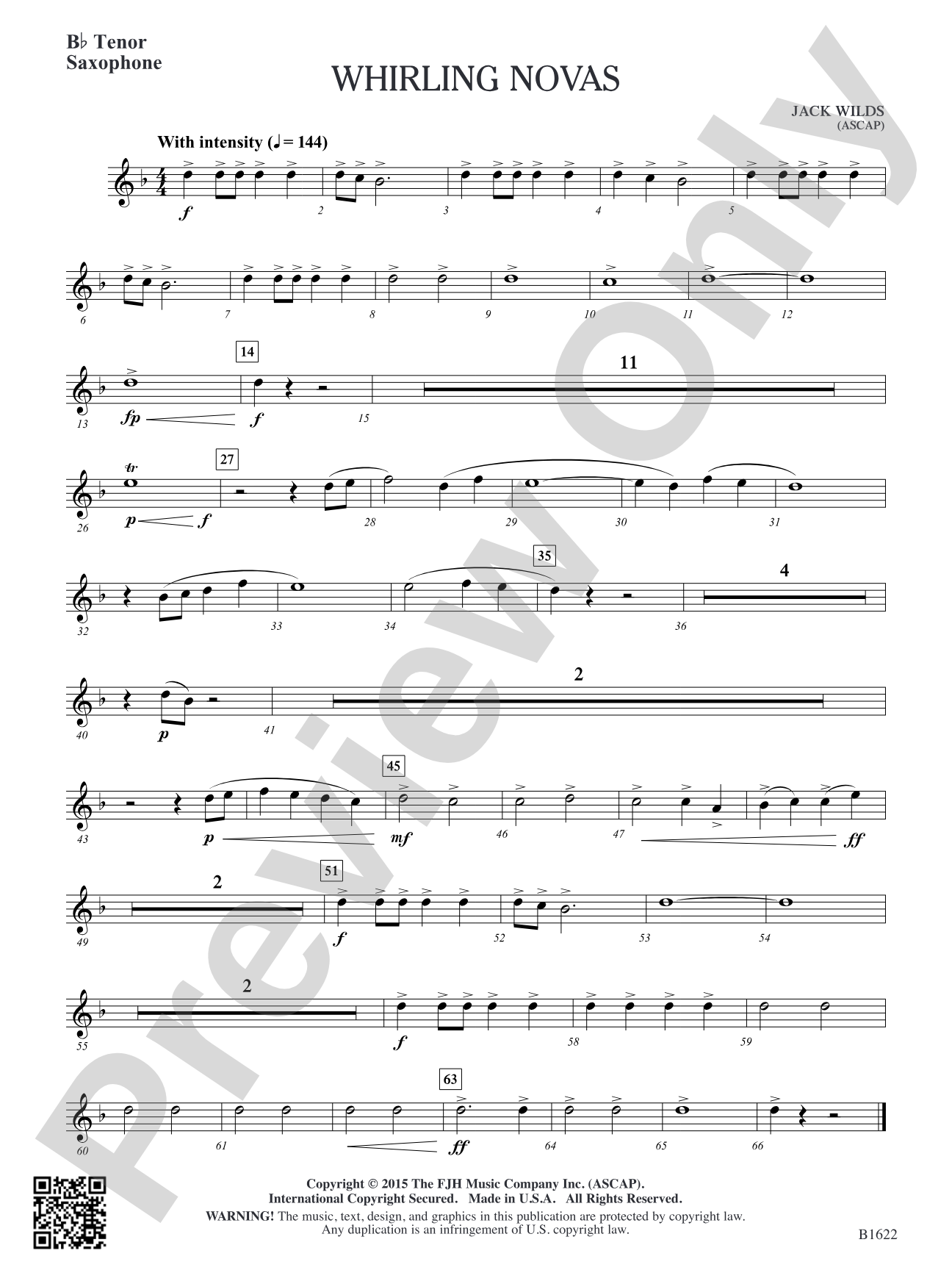 Whirling Novas: B-flat Tenor Saxophone