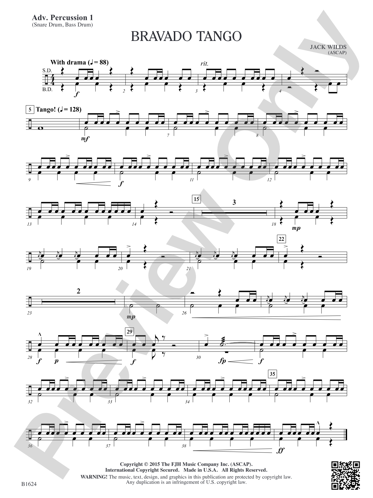 Bravado Tango: Advanced Percussion 1