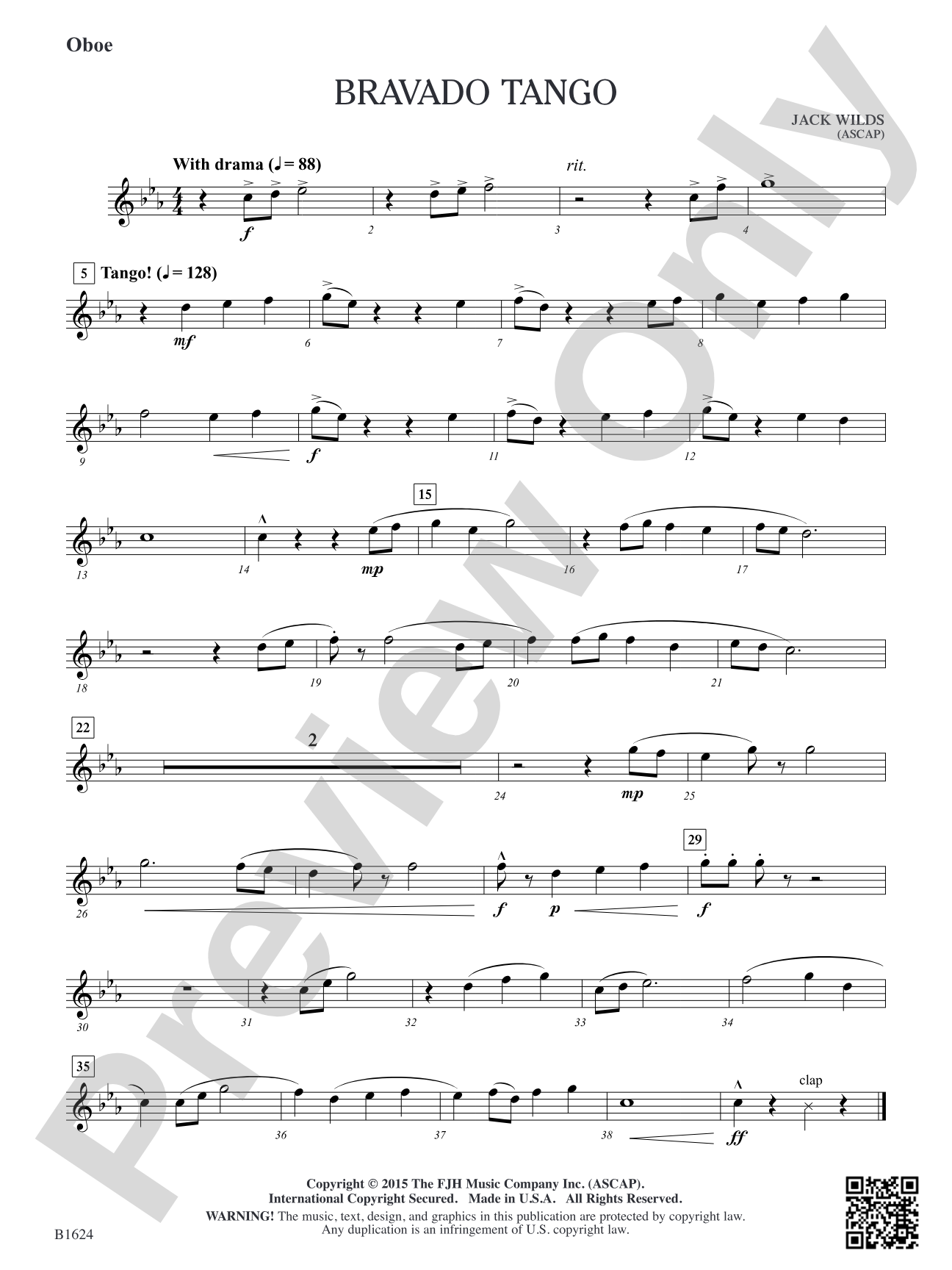 Bravado Tango: Oboe