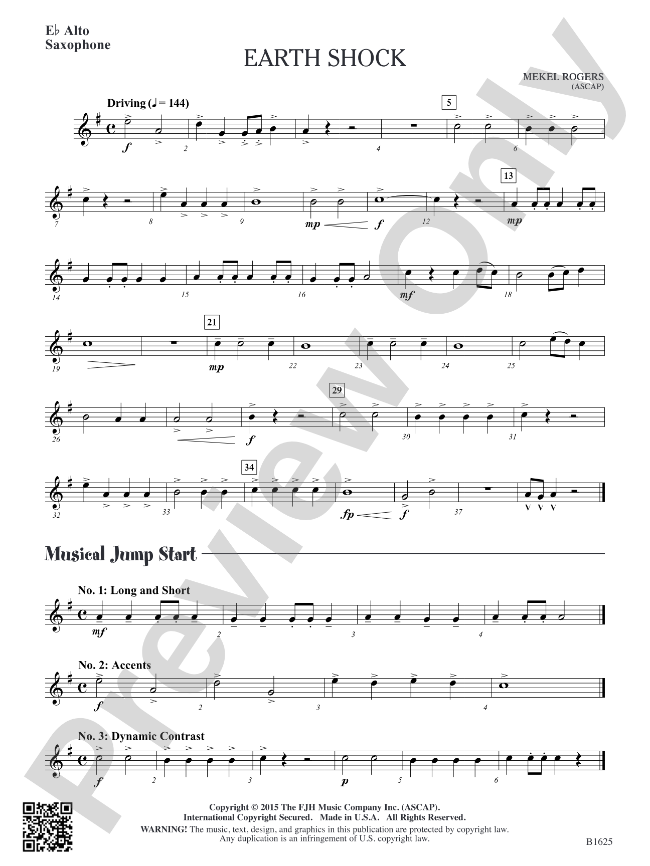 Earth Shock: E-flat Alto Saxophone