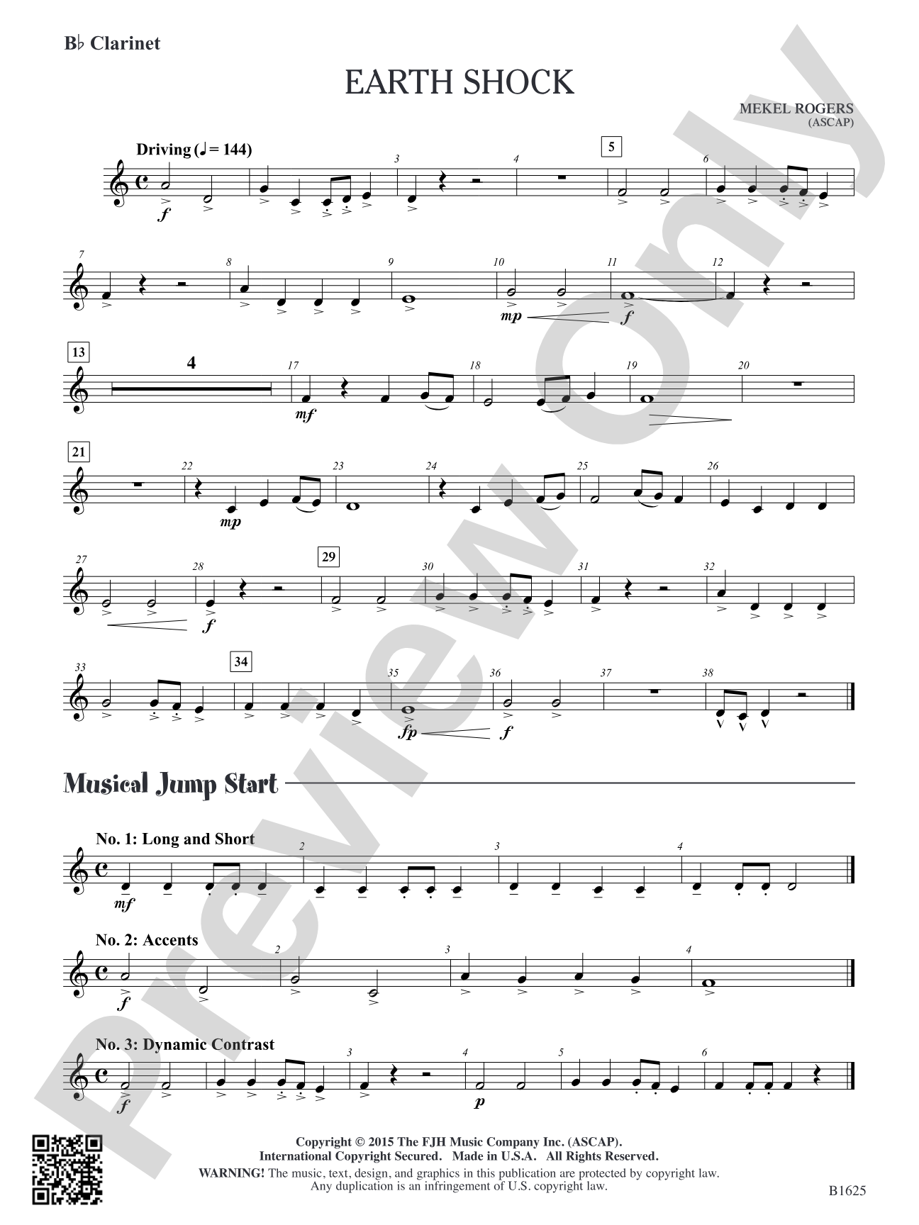 Earth Shock: B-flat Clarinet