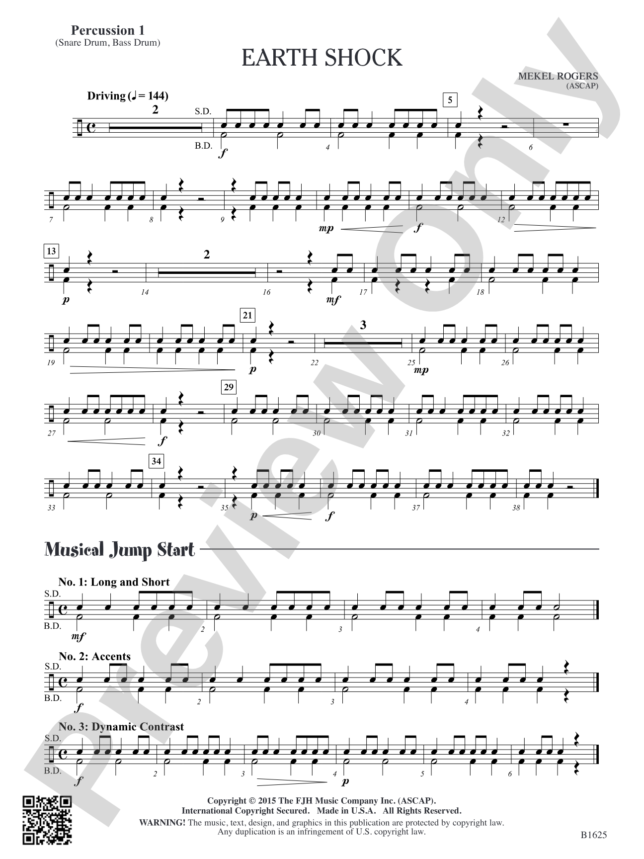 Earth Shock: Percussion 1