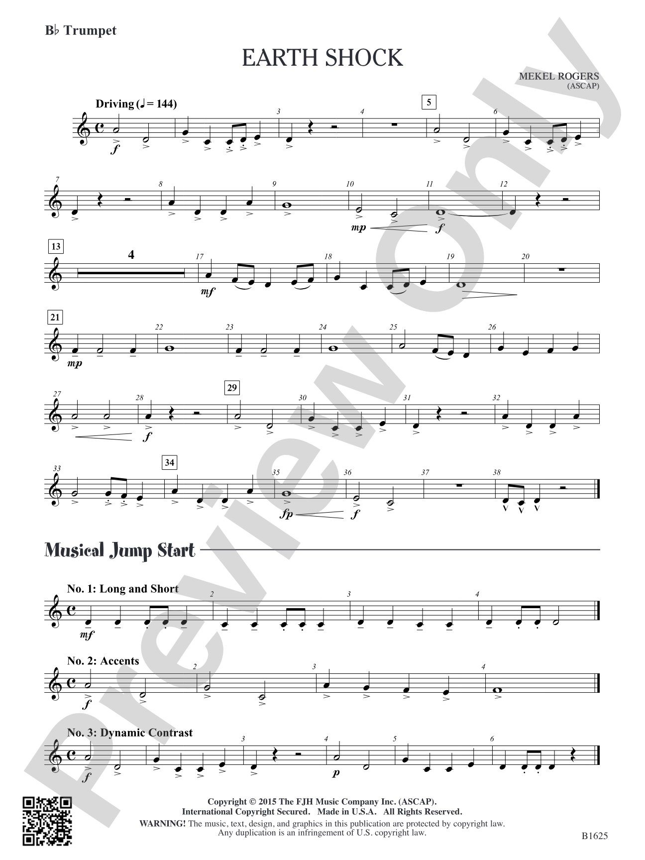 Earth Shock: B-flat Trumpet