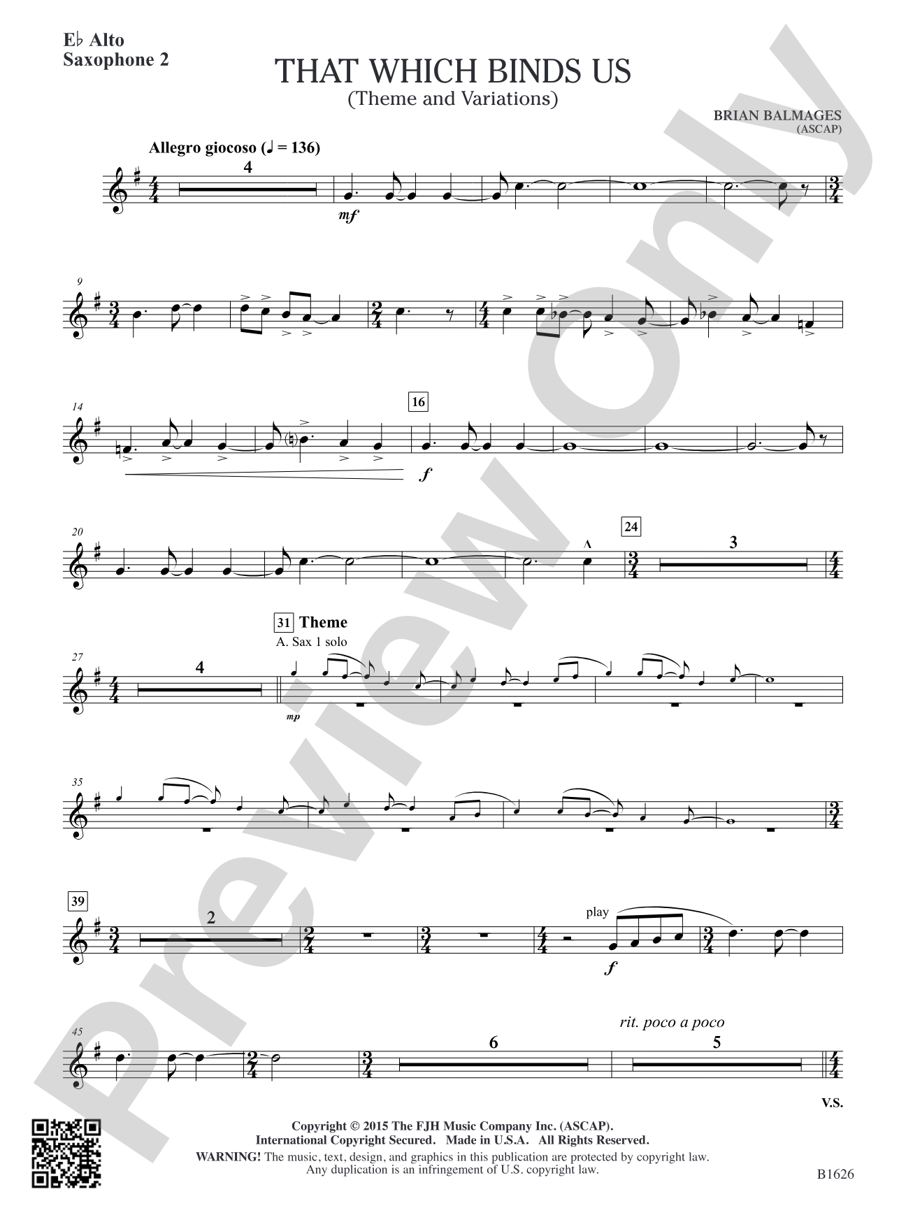 That Which Binds Us: E-flat Alto Saxophone 2