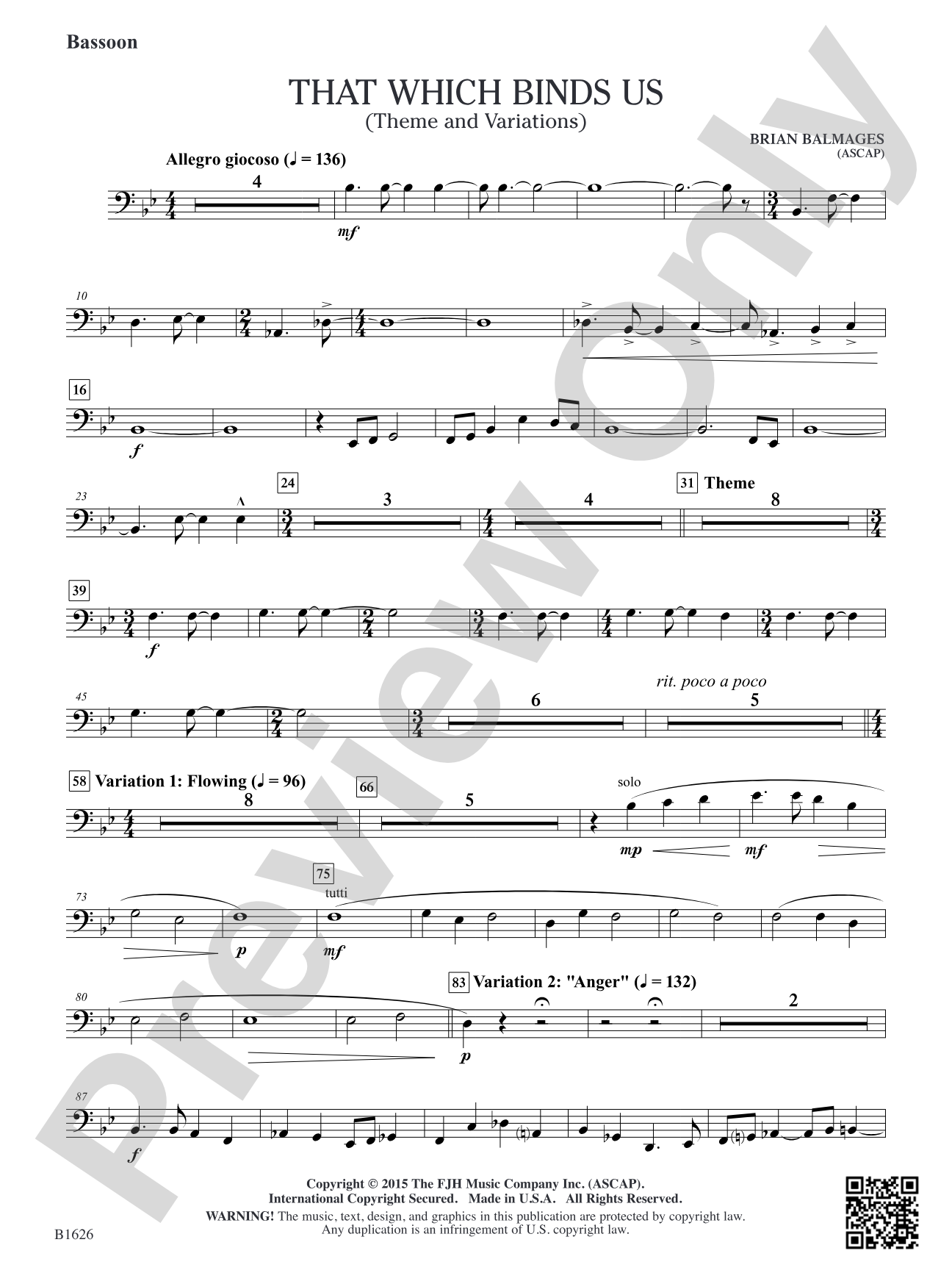 That Which Binds Us: Bassoon