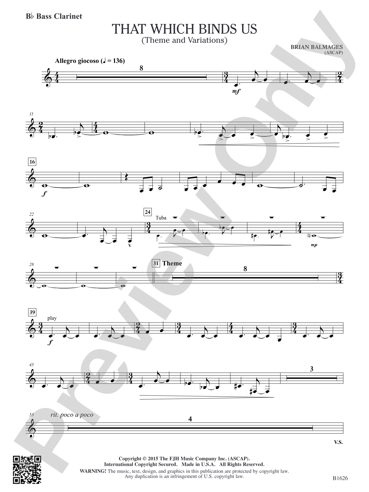 That Which Binds Us: B-flat Bass Clarinet