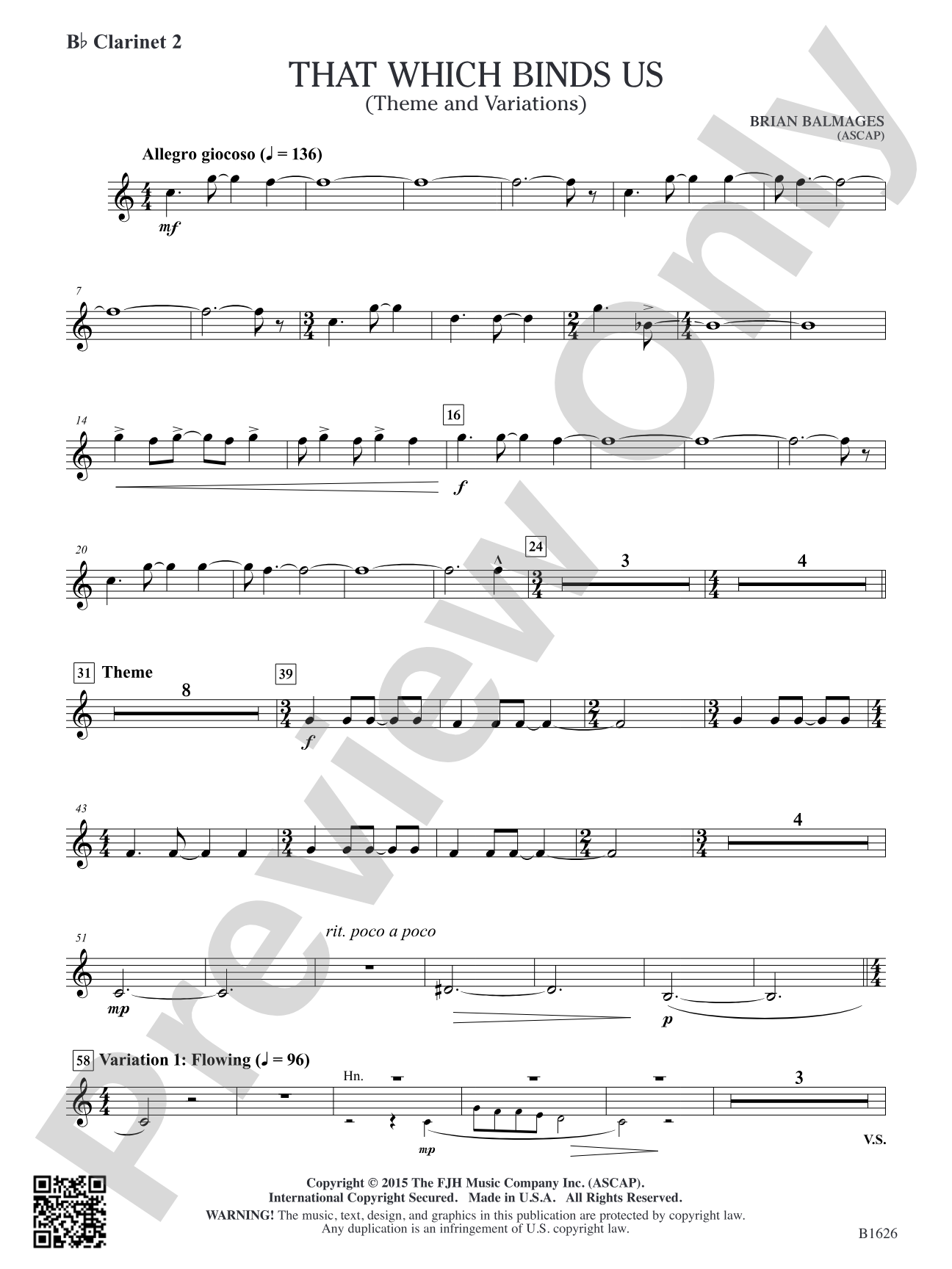 That Which Binds Us: B-flat Clarinet 2