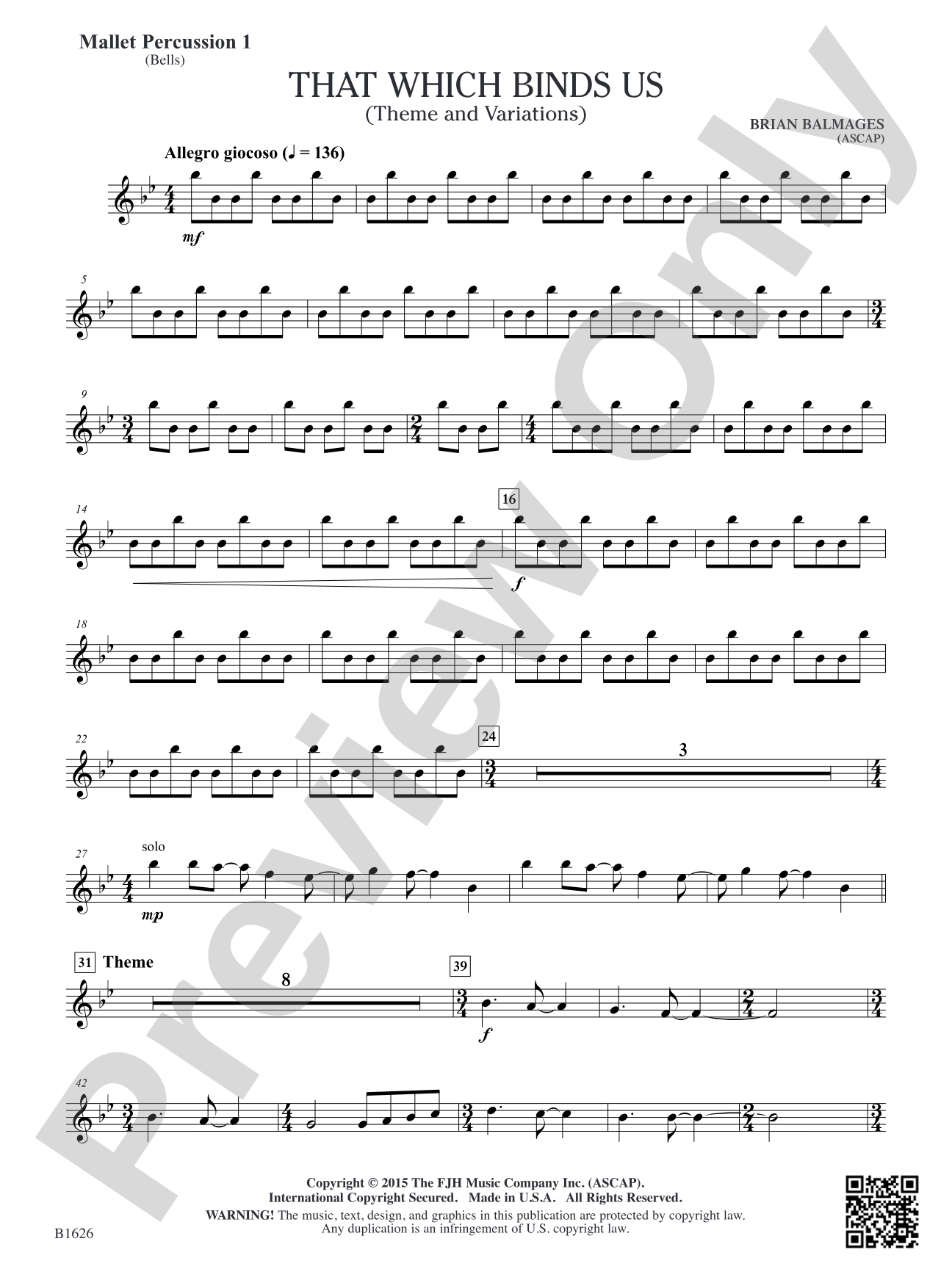 That Which Binds Us: Mallet Percussion 1