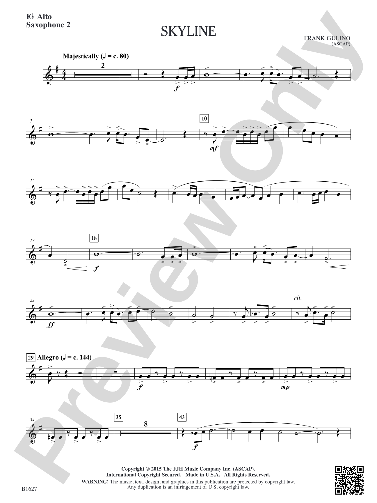 Skyline: E-flat Alto Saxophone 2