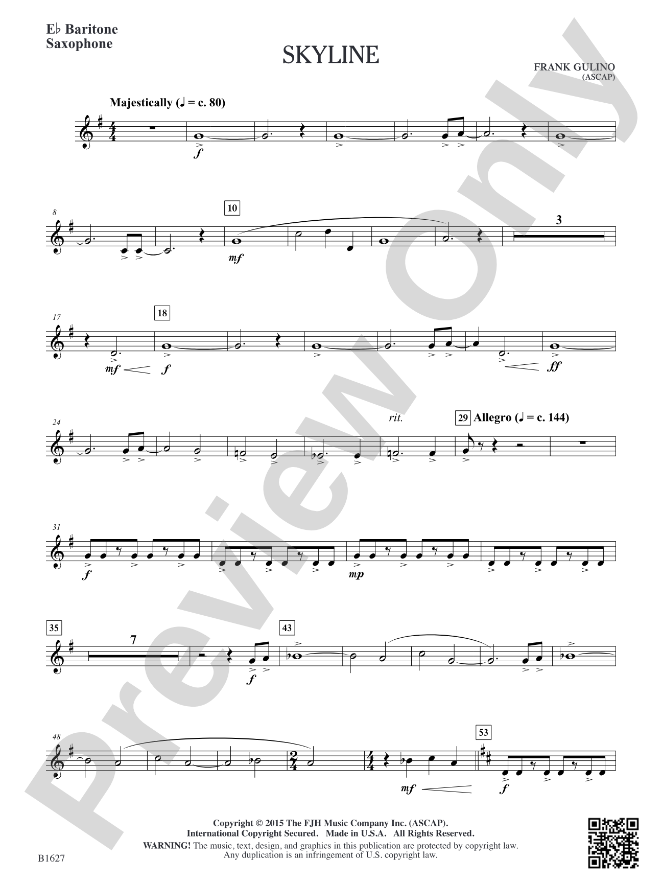 Skyline: E-flat Baritone Saxophone