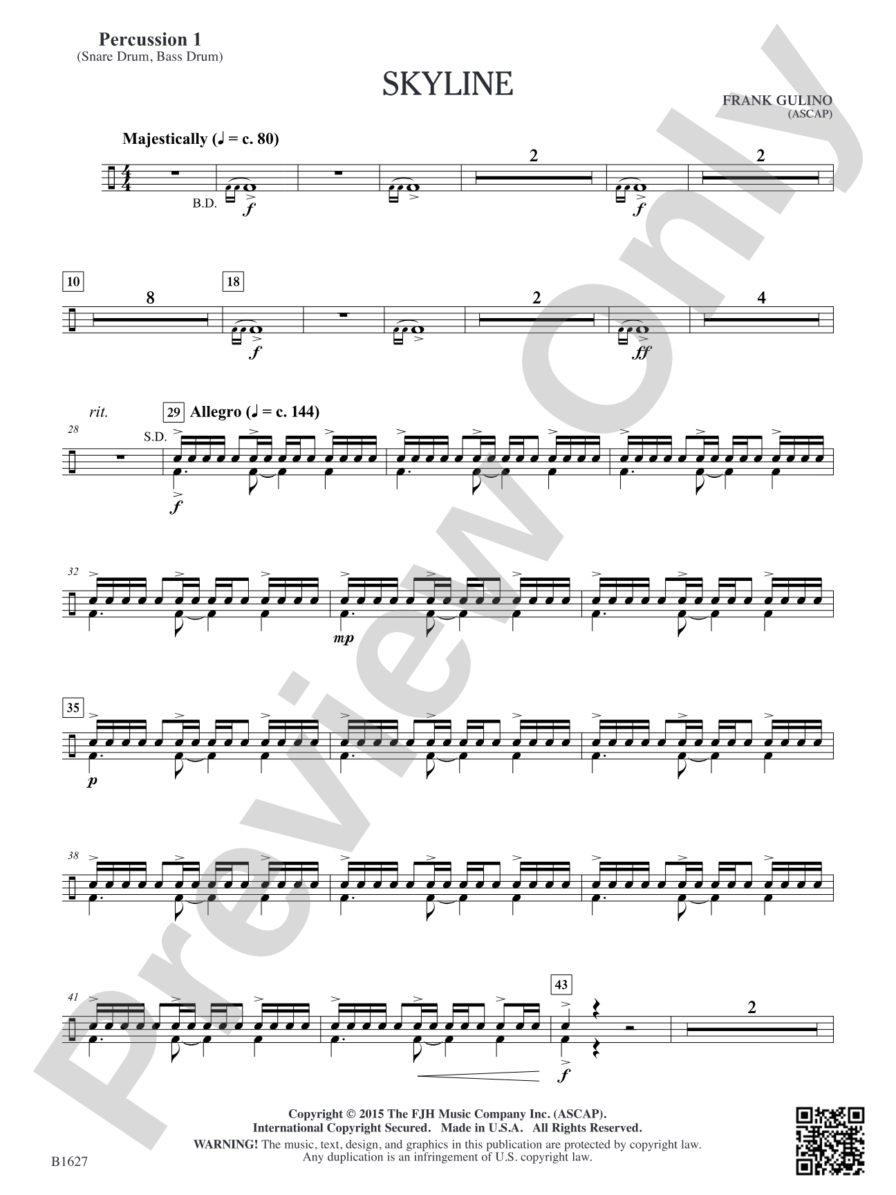 Skyline: Percussion 1
