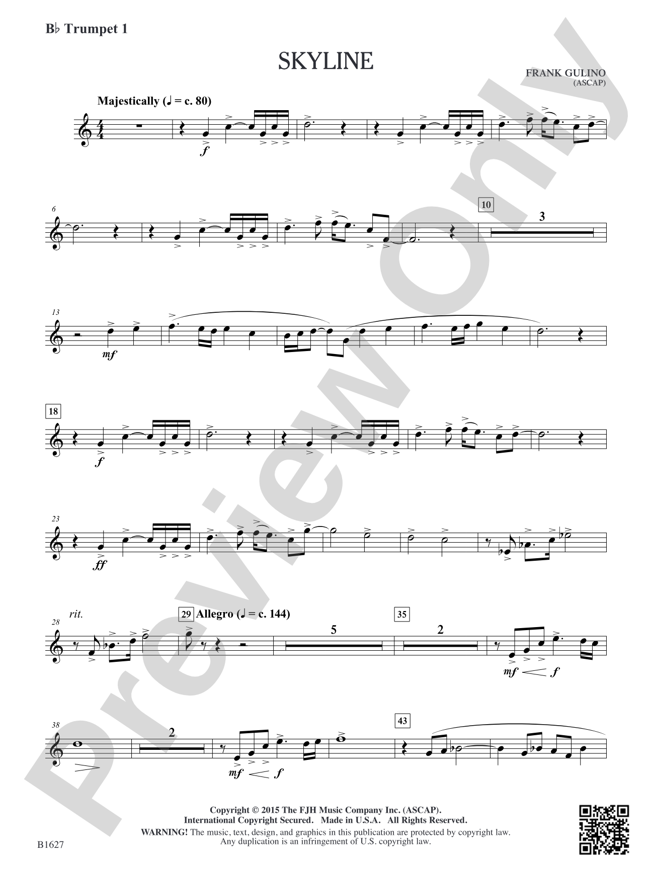 Skyline: B-flat Trumpet 1