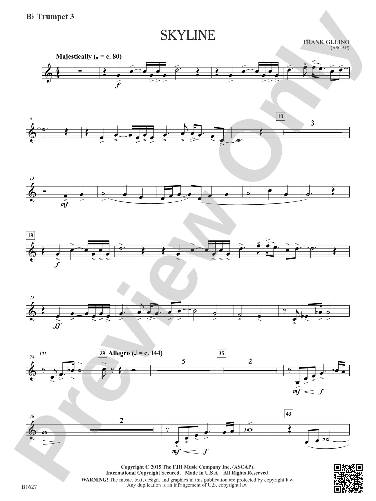 Skyline: B-flat Trumpet 3