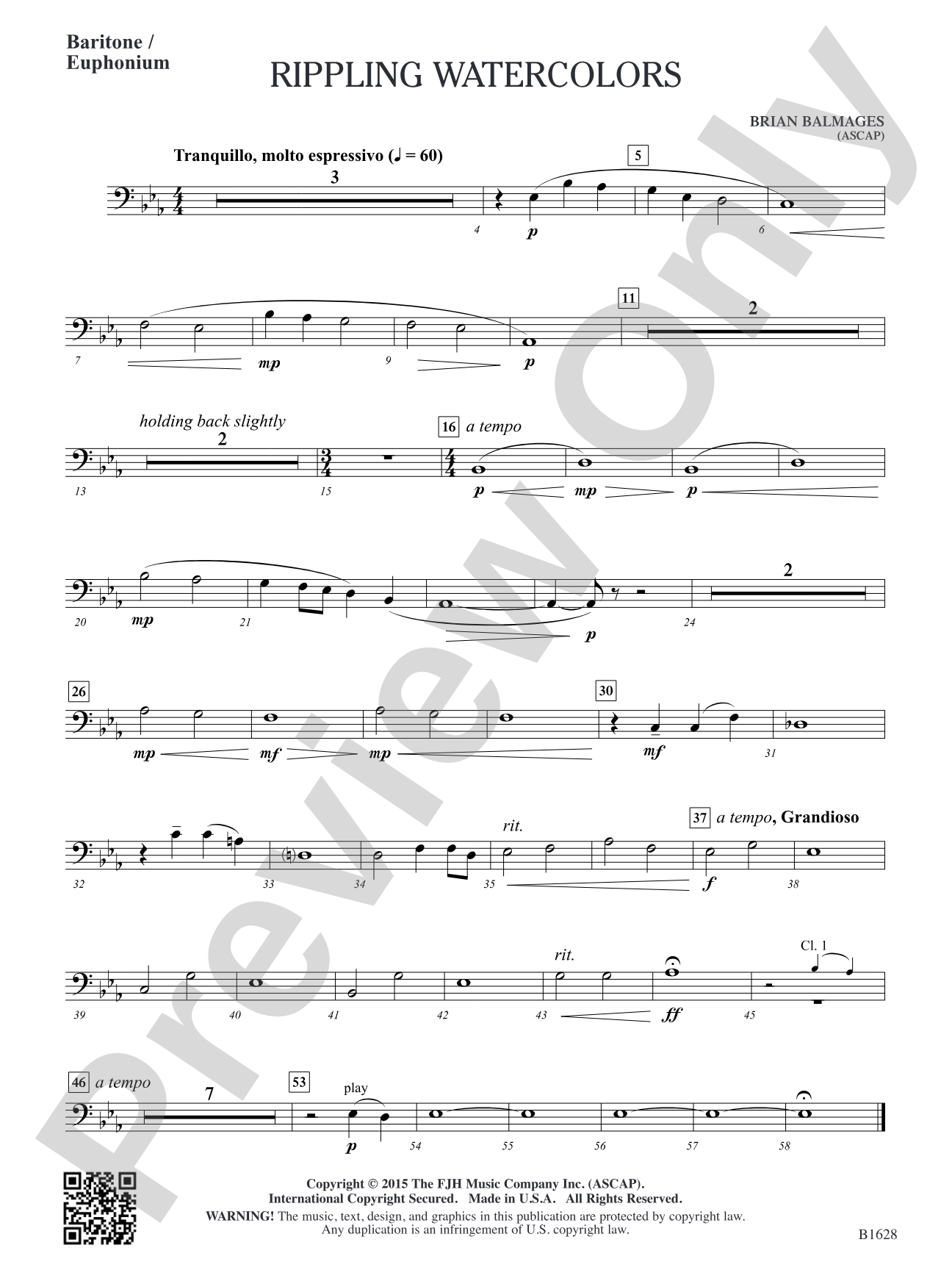 Rippling Watercolors: Baritone / Euphonium