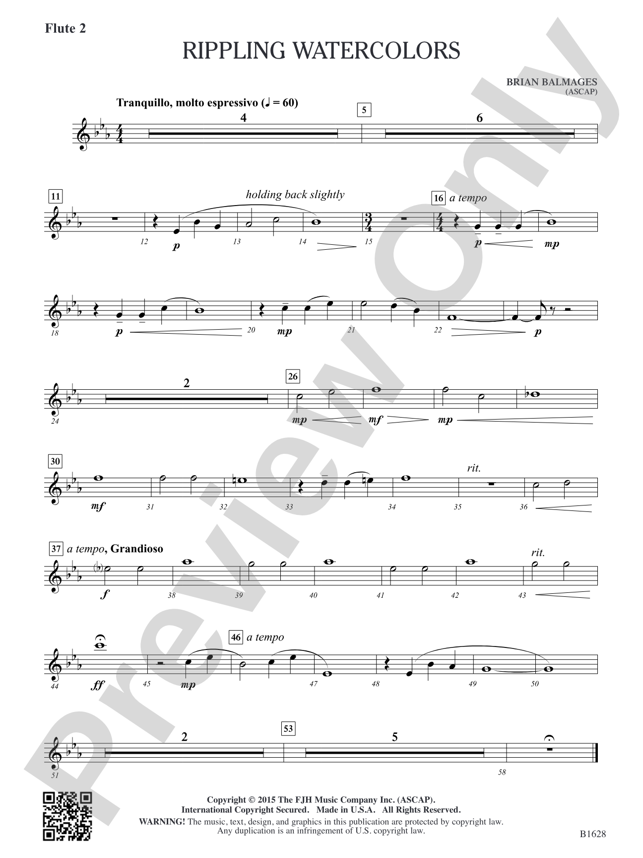 Rippling Watercolors: Flute 2