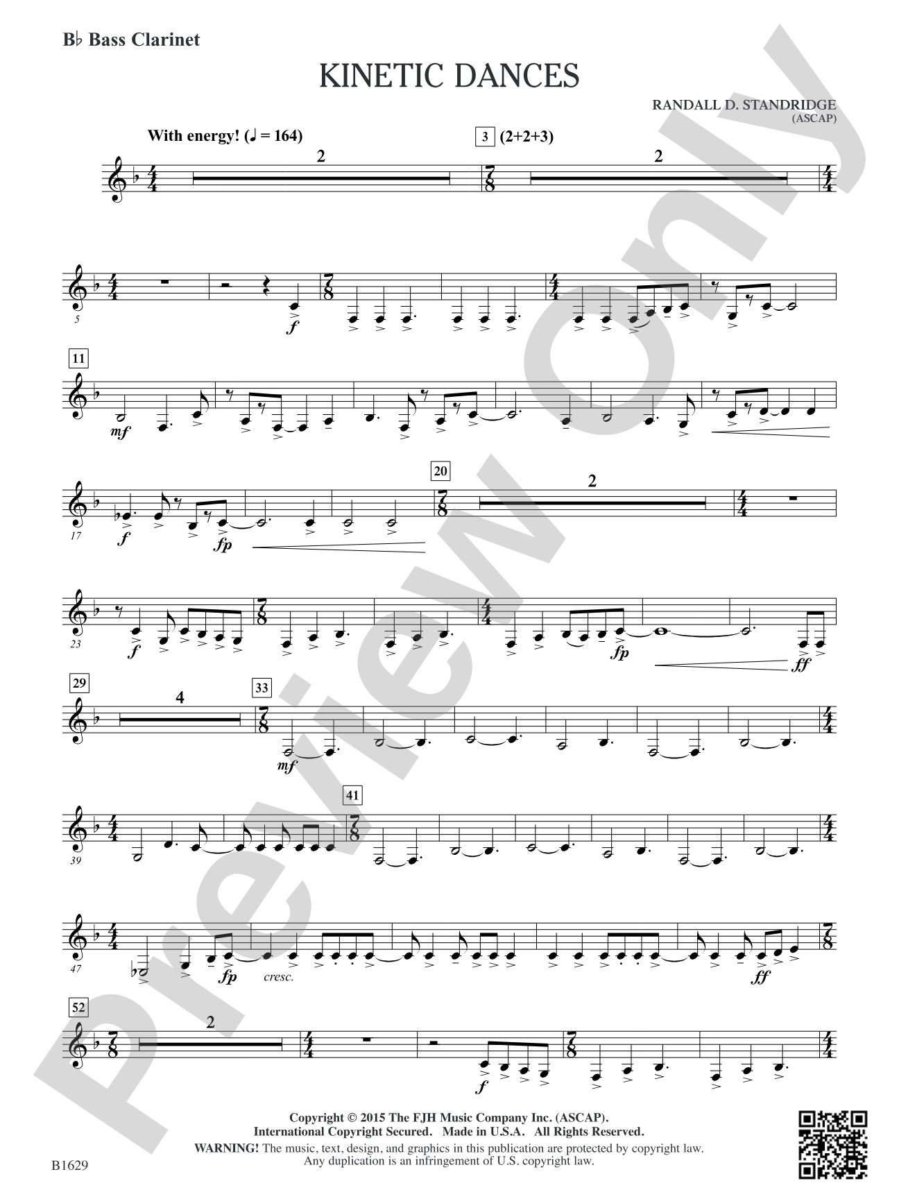 Kinetic Dances: B-flat Bass Clarinet