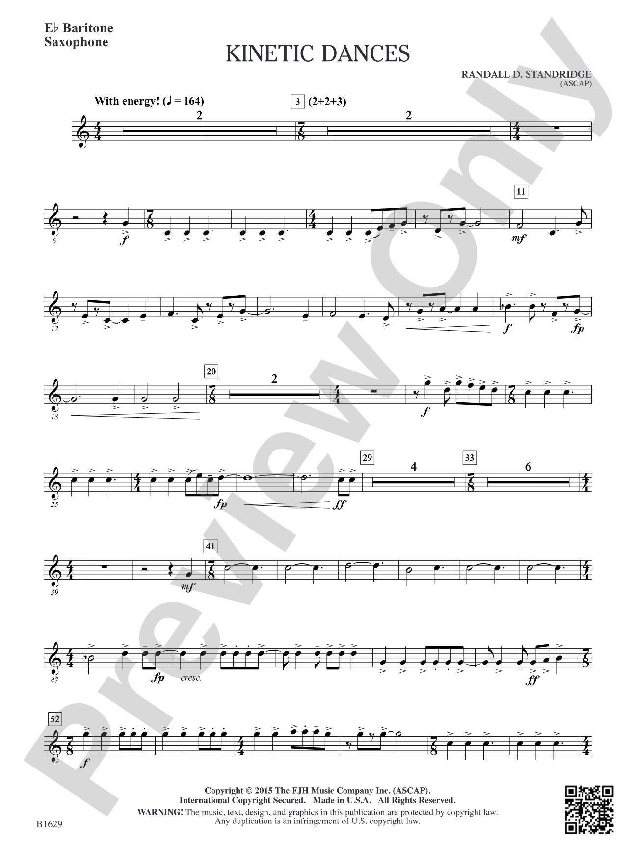 Kinetic Dances: E-flat Baritone Saxophone