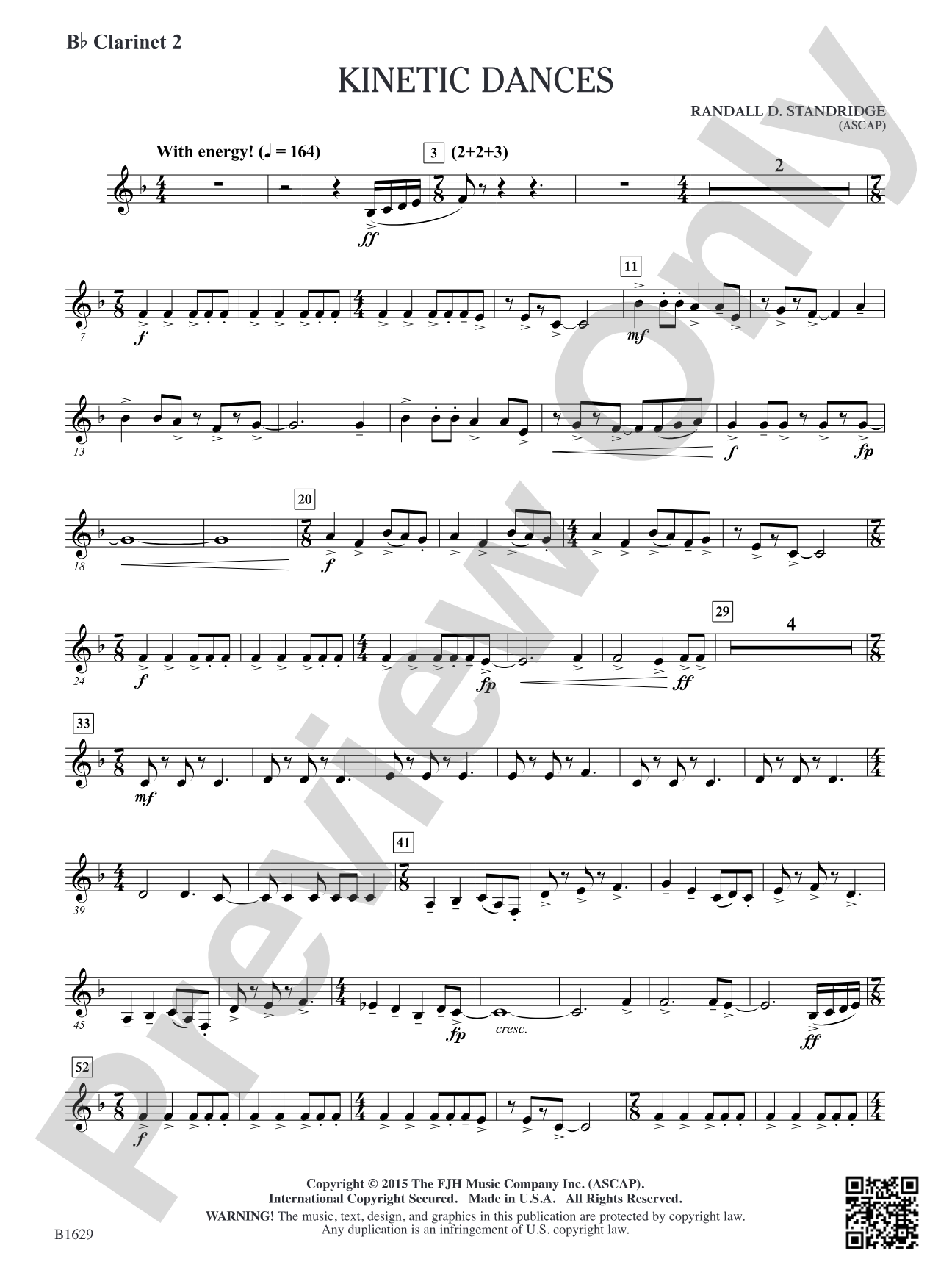 Kinetic Dances: B-flat Clarinet 2