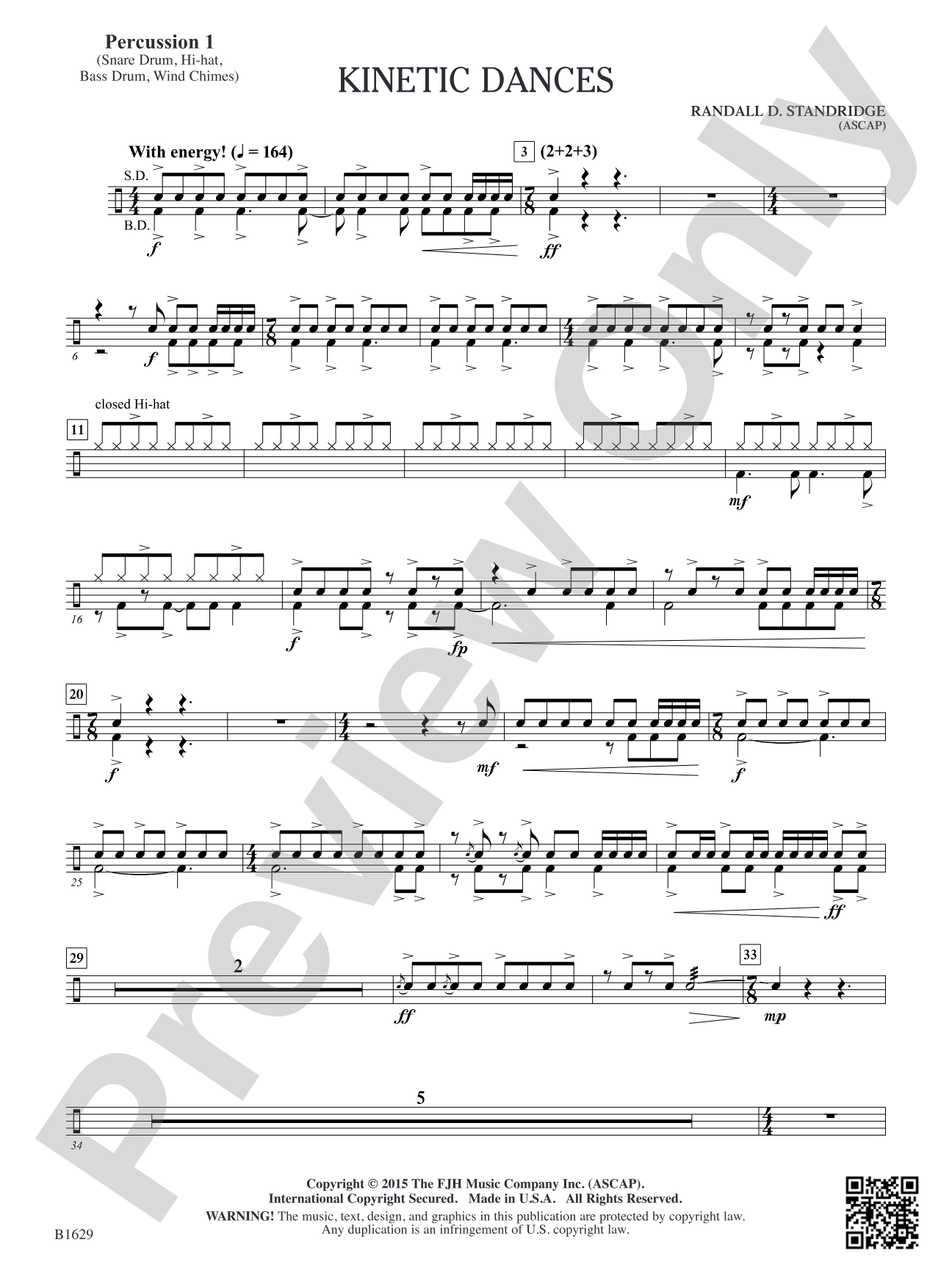 Kinetic Dances: Percussion 1