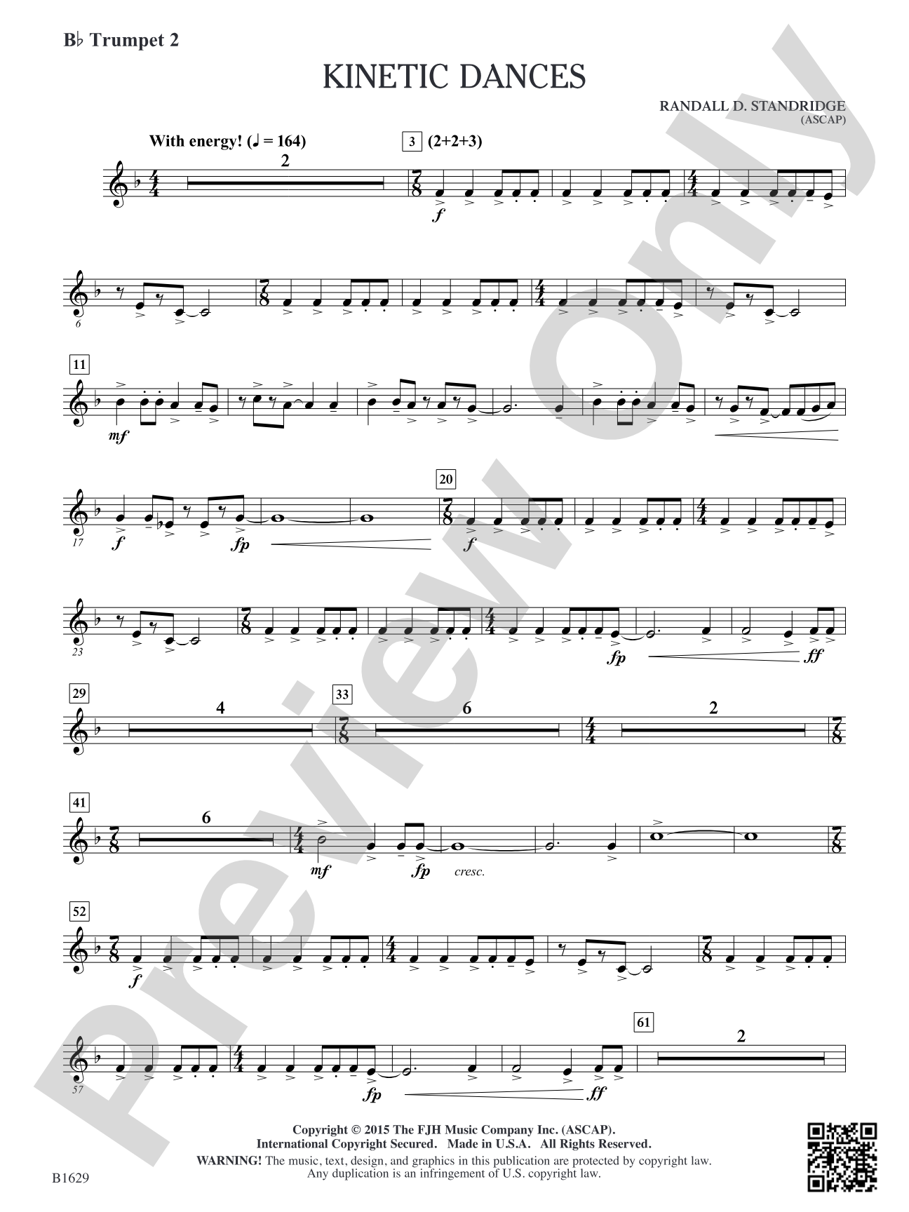 Kinetic Dances: B-flat Trumpet 2