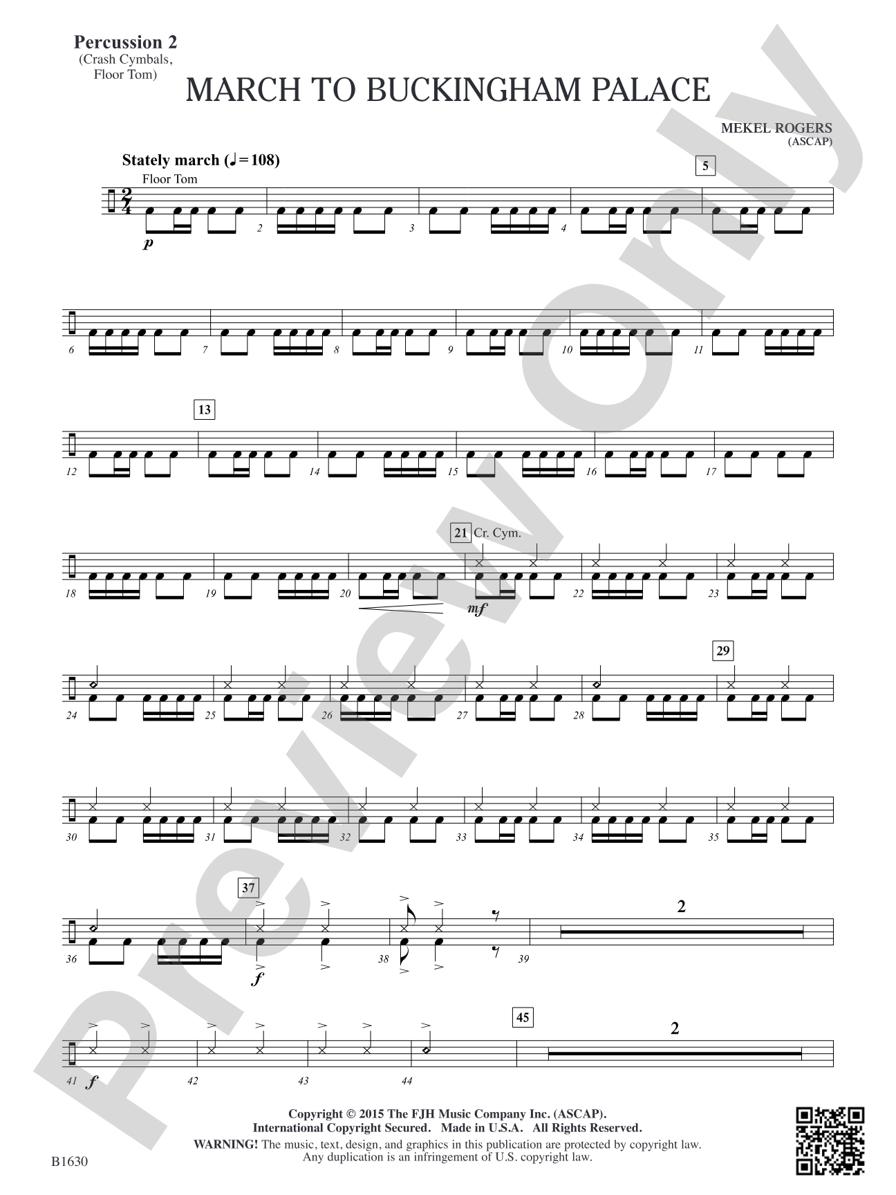 March to Buckingham Palace: Percussion 2
