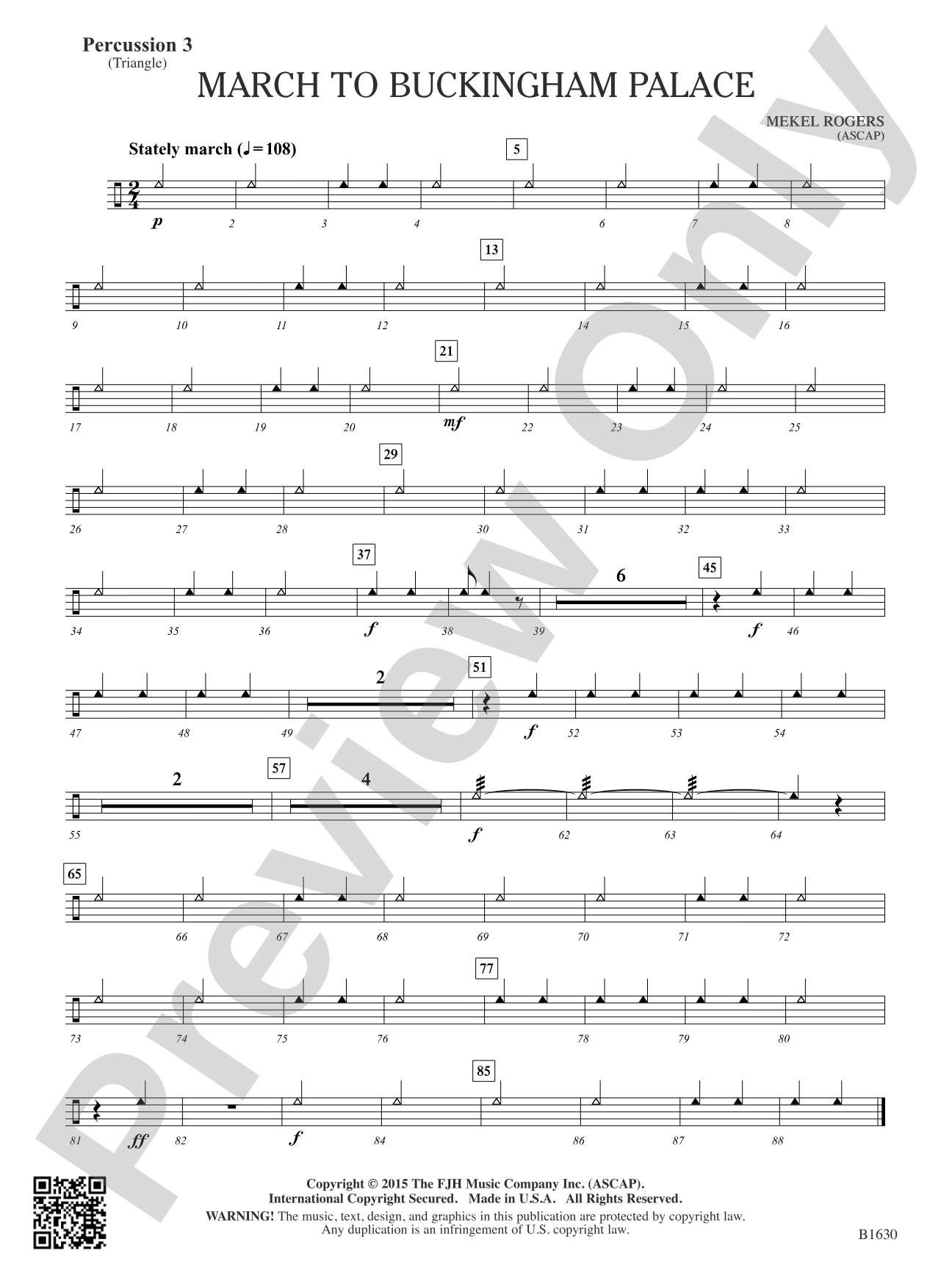 March to Buckingham Palace: Percussion 3